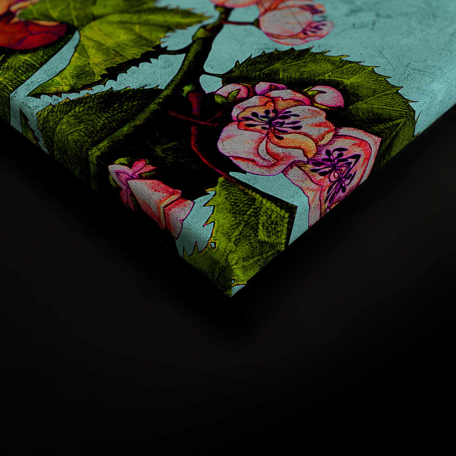             Tropical Passion 1 - Quadro su tela con motivi floreali - 1,20 m x 0,80 m
        