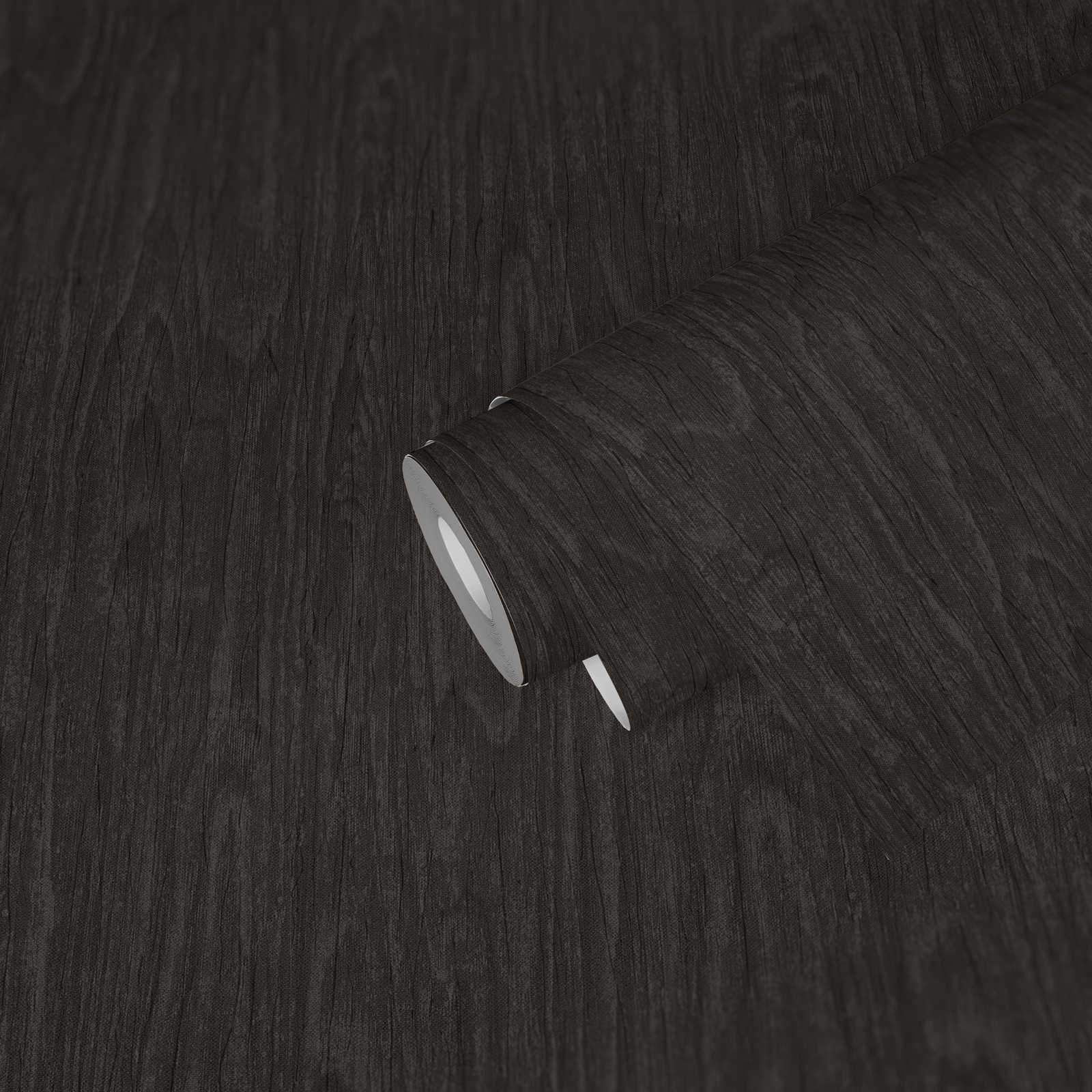             Papel pintado VERSACE Home aspecto madera realista - gris, negro
        