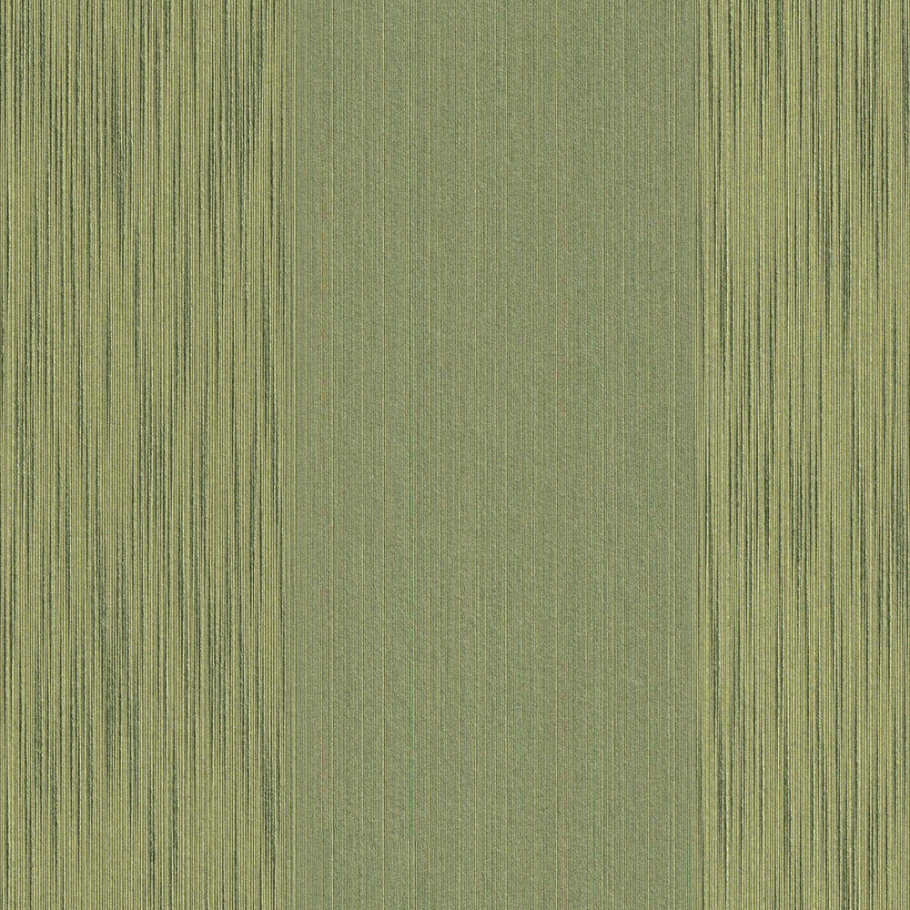             Papier peint texturé avec effet métallique & motif à rayures - Vert
        