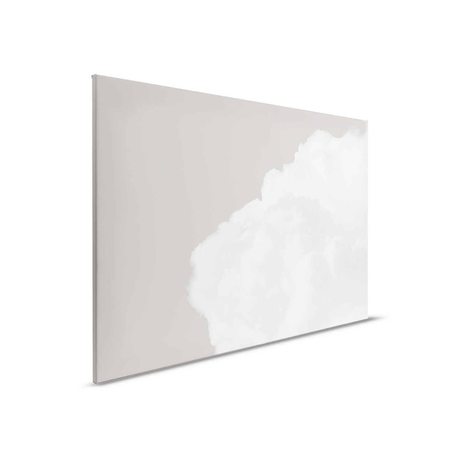         Canvas painting with white clouds in grey sky - 0,90 m x 0,60 m
    