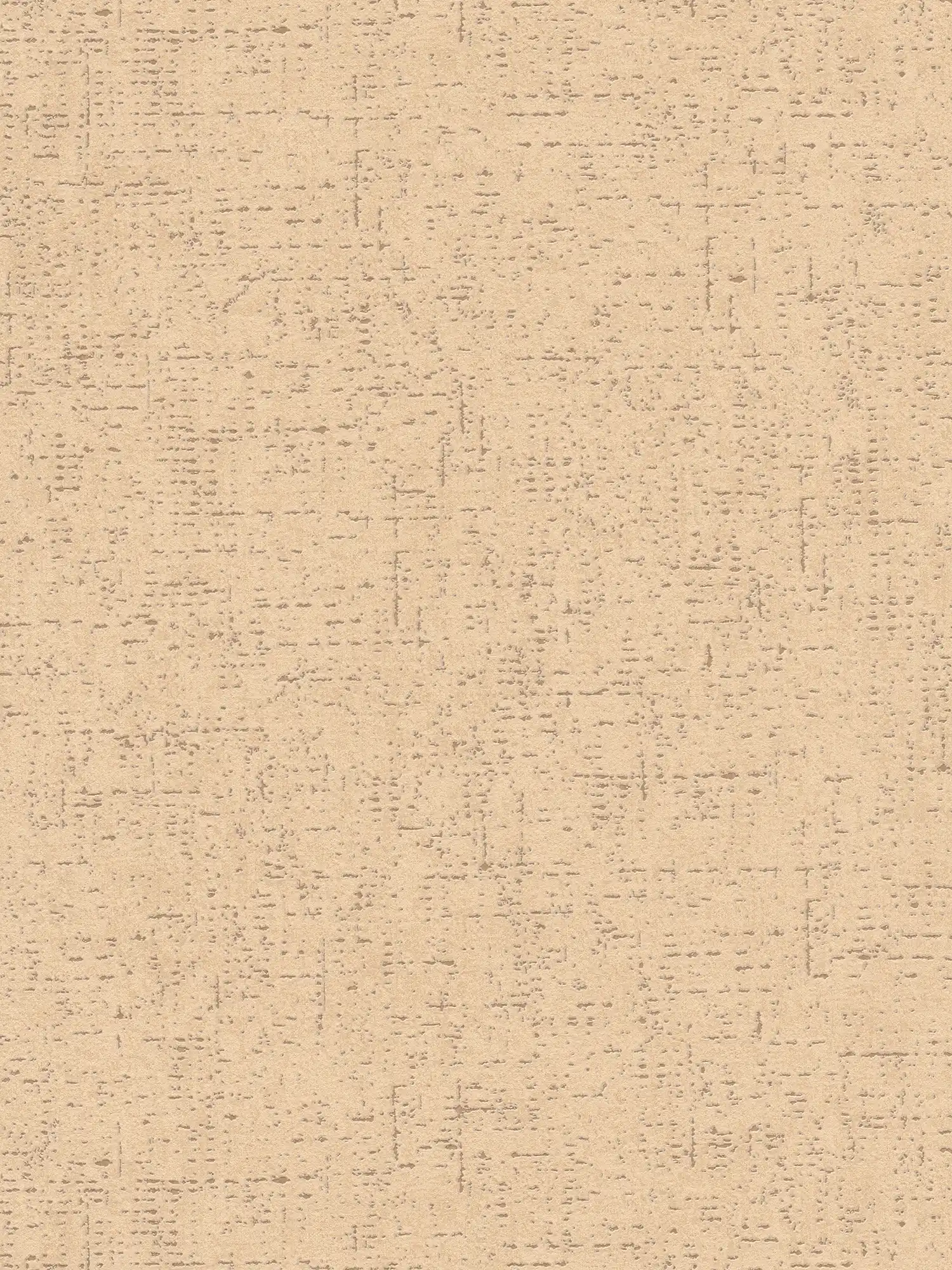Non-woven wallpaper cork look with textured pattern - beige
