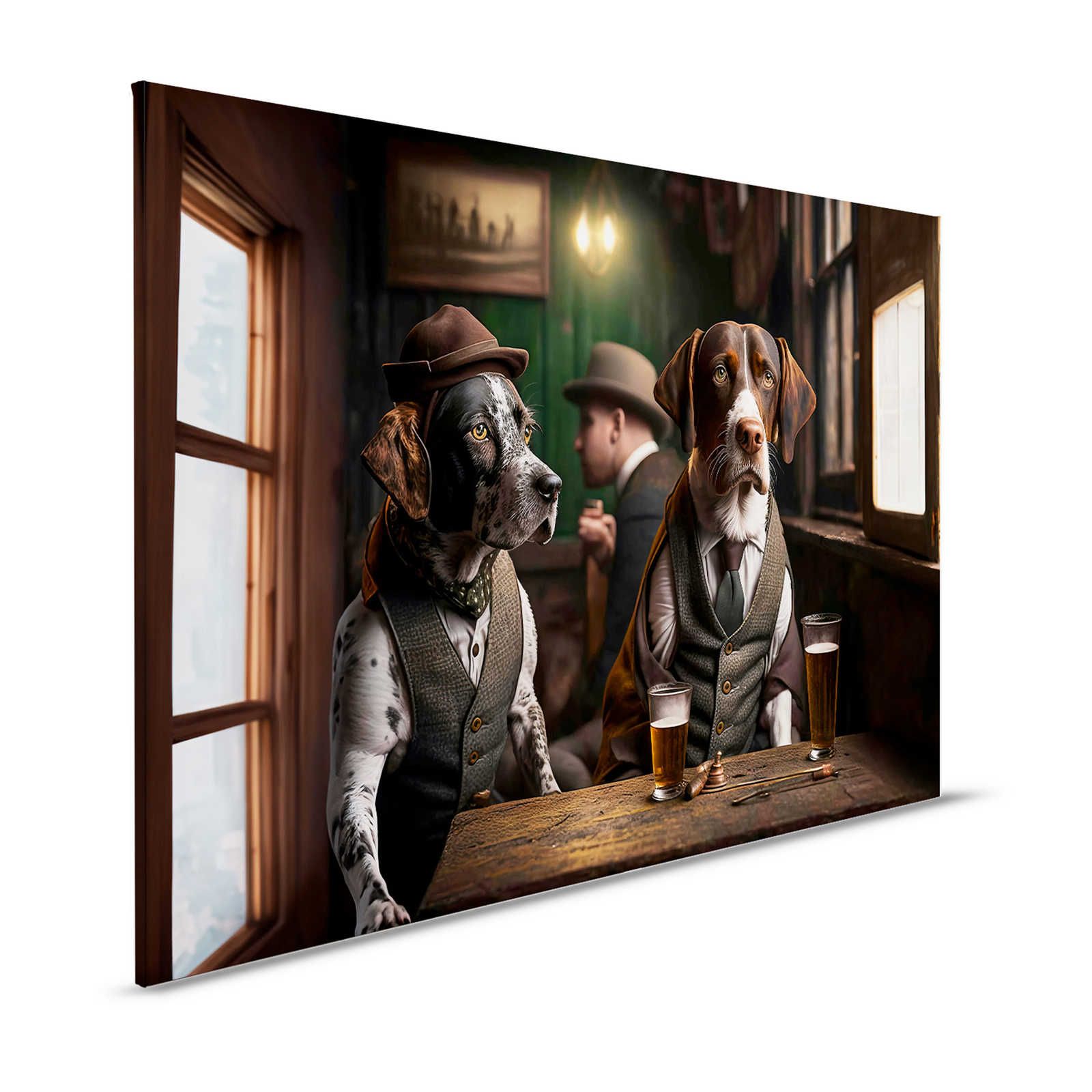 KI Pintura en lienzo »Doggy Bar« - 120 cm x 80 cm
