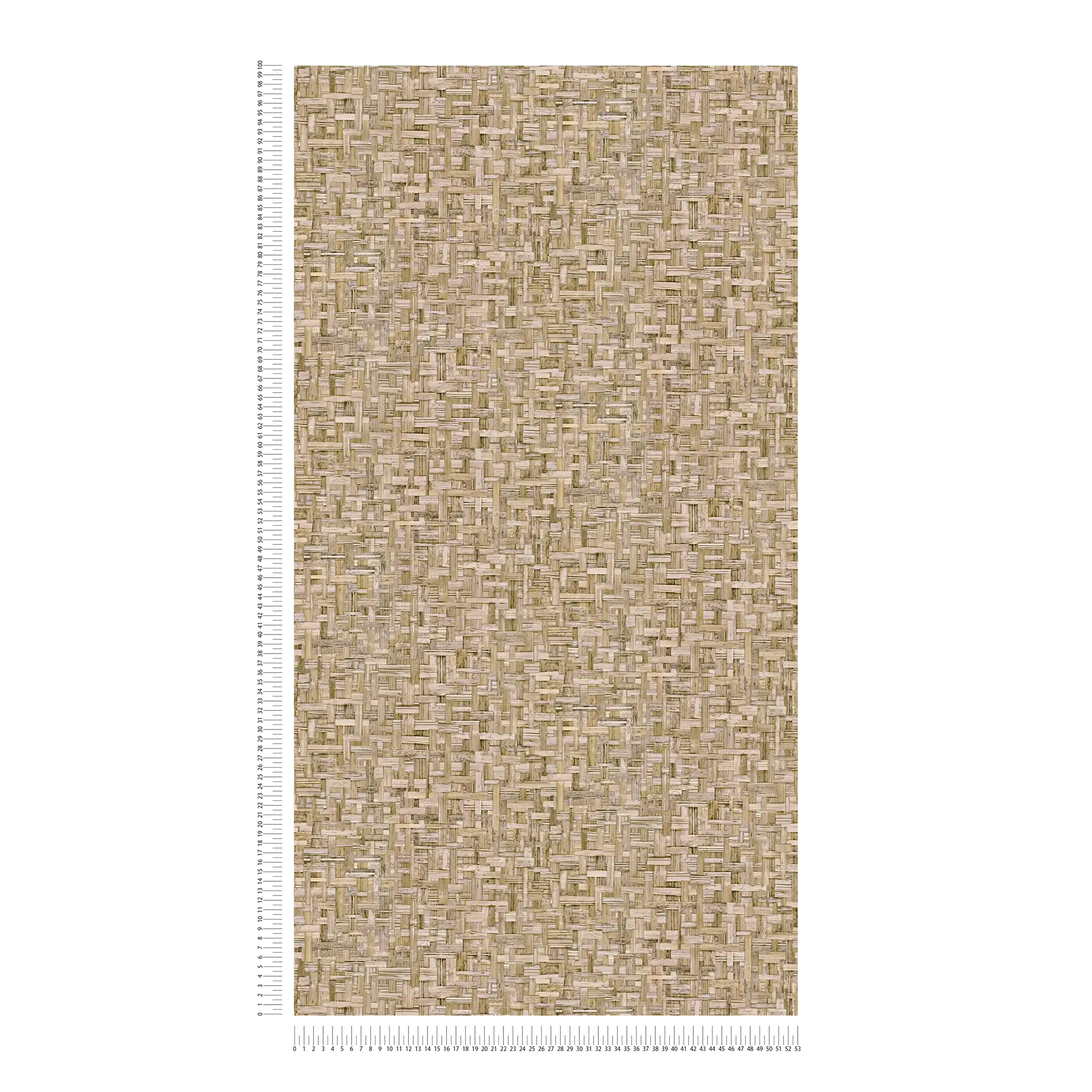            Carta da parati marrone chiaro effetto legno con motivo a fibre - marrone, beige
        