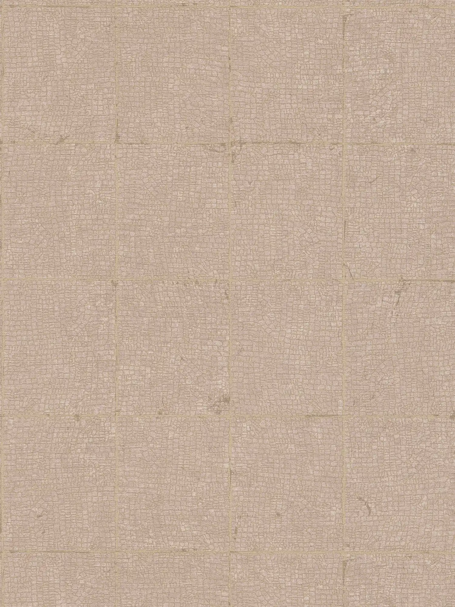 Tile optics wallpaper used look & crackle effect - brown
