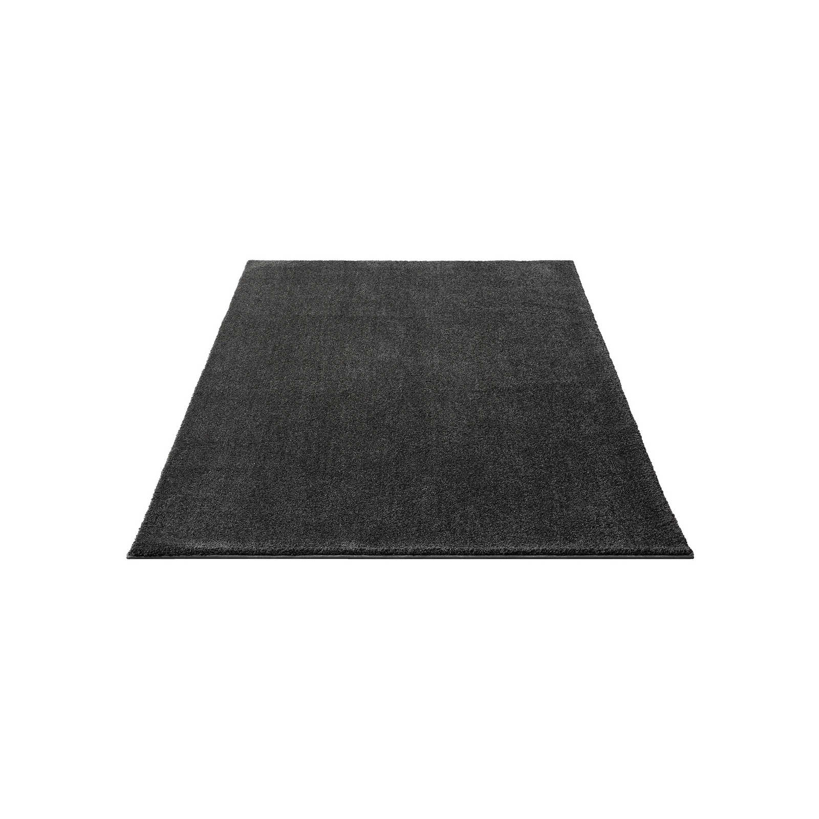 Zacht kortpolig tapijt in antraciet - 200 x 140 cm
