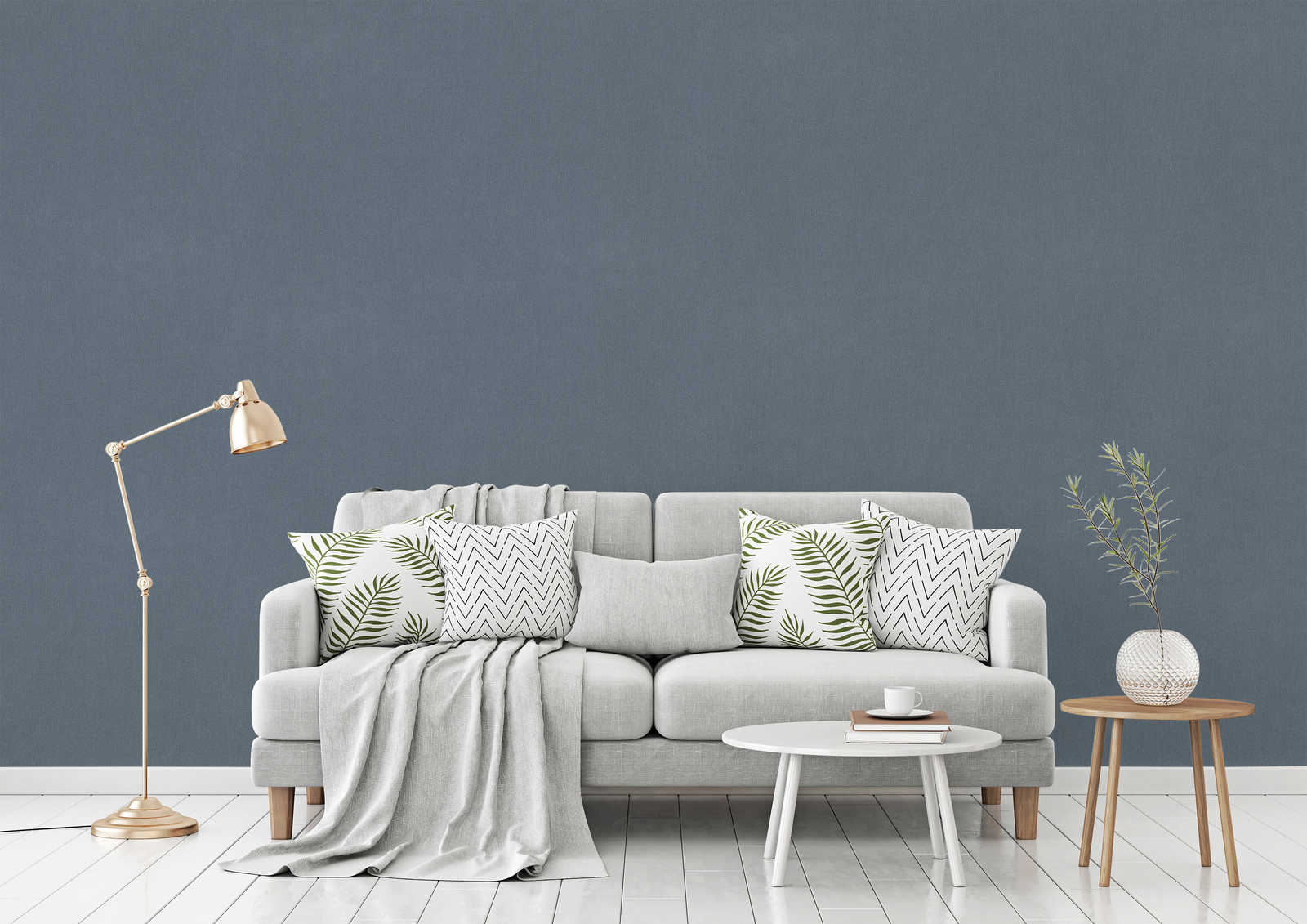             Dark grey wallpaper non-woven, monochrome with colour hatching
        