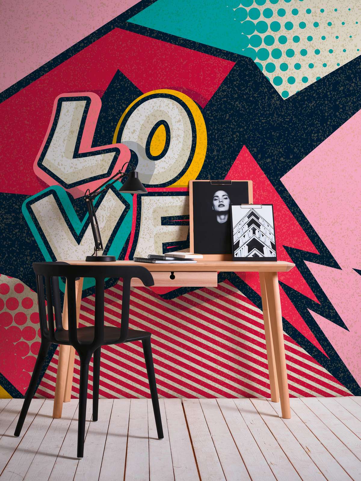             Comic Style Pop Up Love Wallpaper - Colourful
        