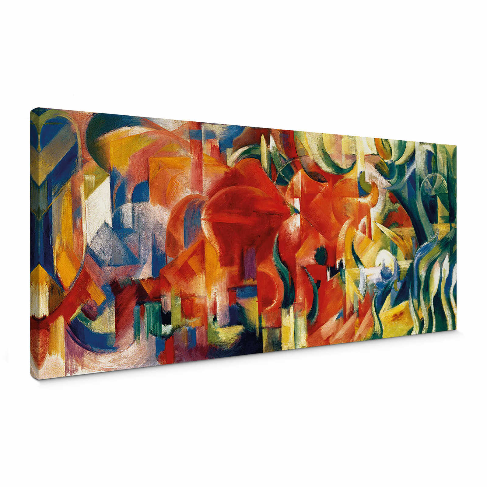 Panorama canvas print "Playing shapes" by Franz Marc
