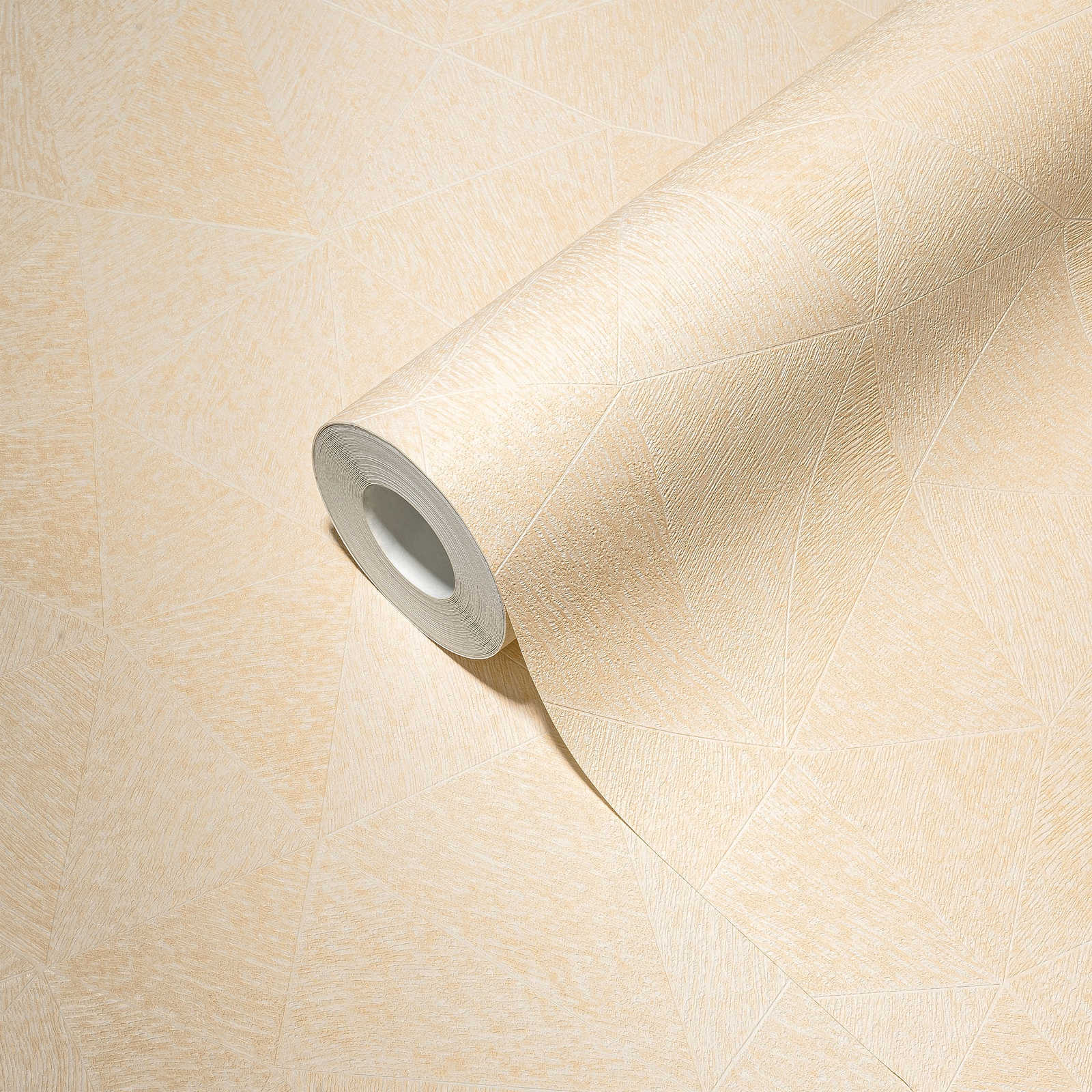            Graphic non-woven wallpaper with subtle pattern - beige
        