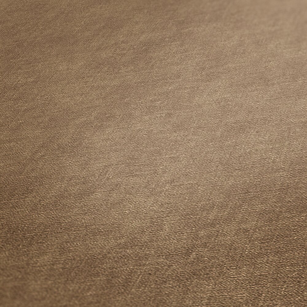             Effen vliesbehang in textiellook - bruin, beige
        