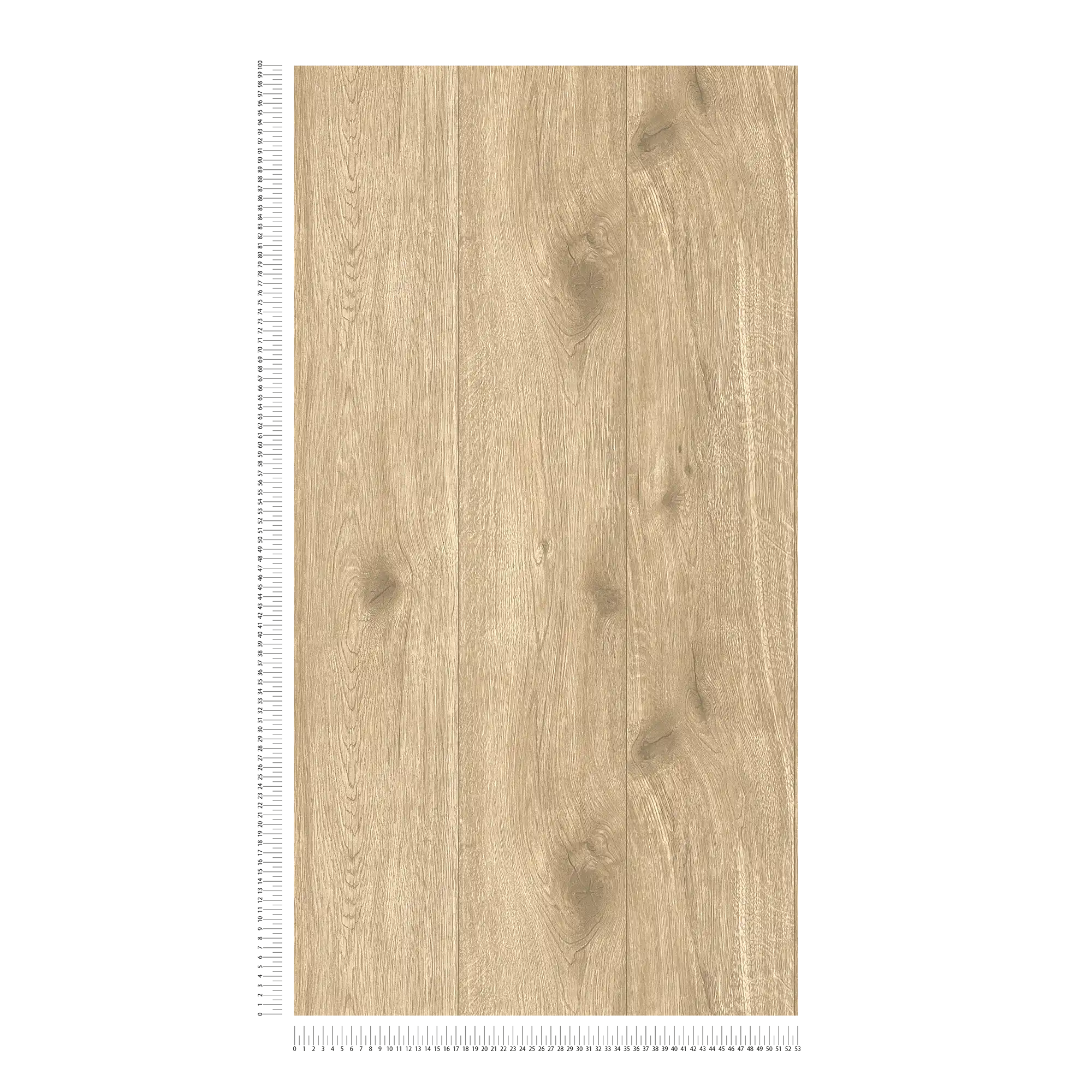             Papel pintado de madera marrón claro - Marrón, Beige
        