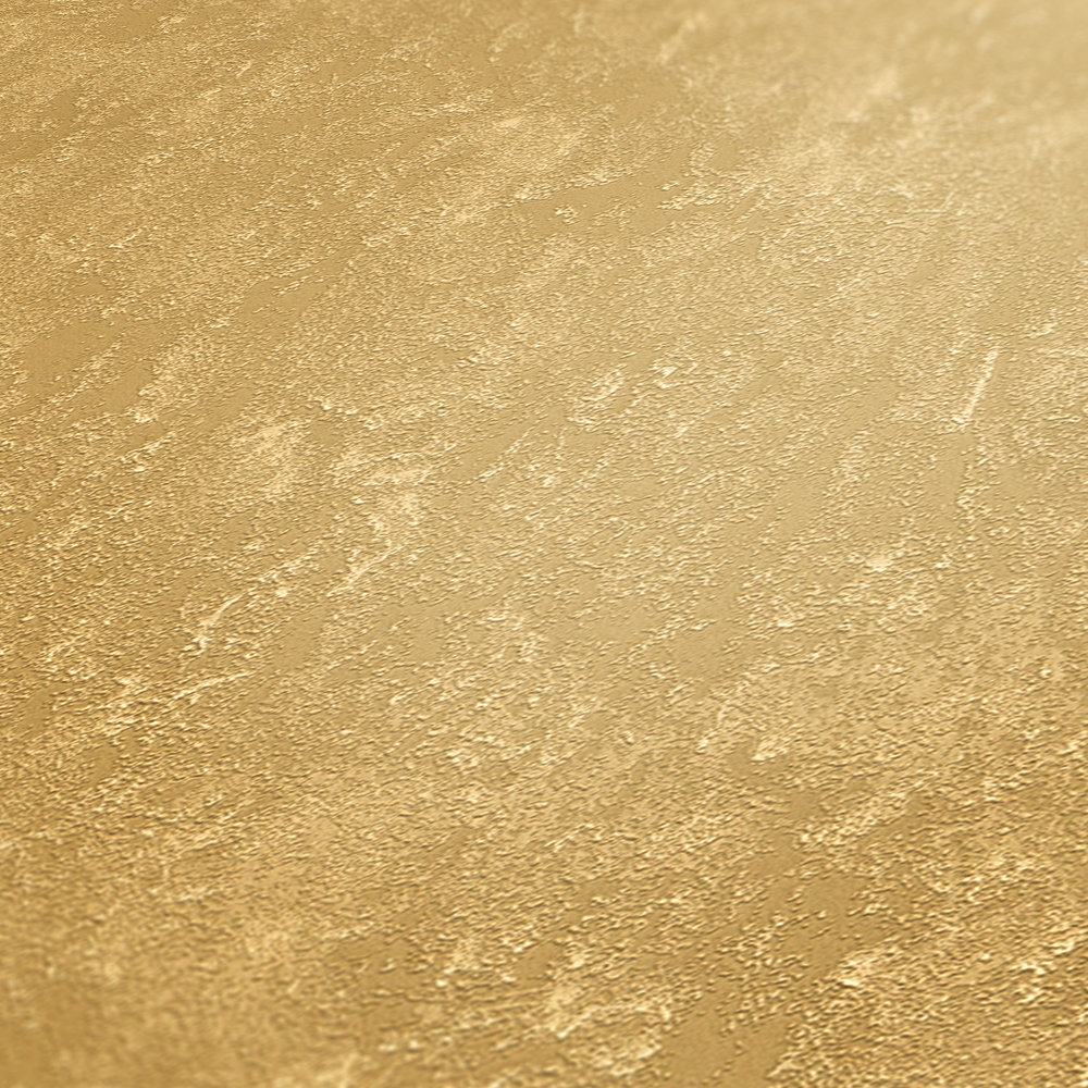            Papier peint or uni avec éclat métallique & structure gaufrée
        