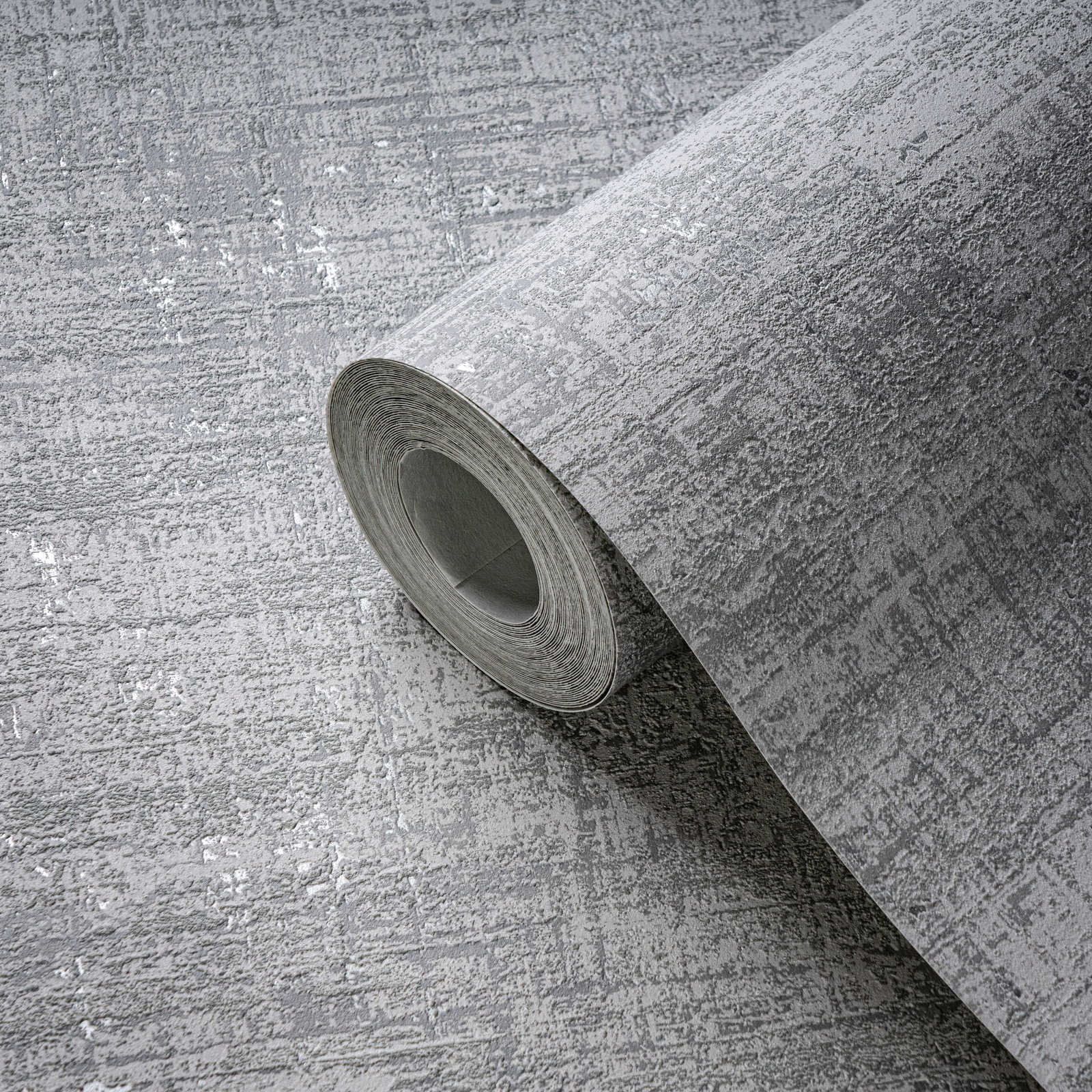             Non-woven wallpaper with metallic accents - grey, silver
        