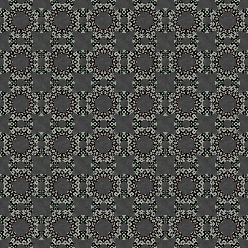         Graphic design mural grey with mosaic effect
    