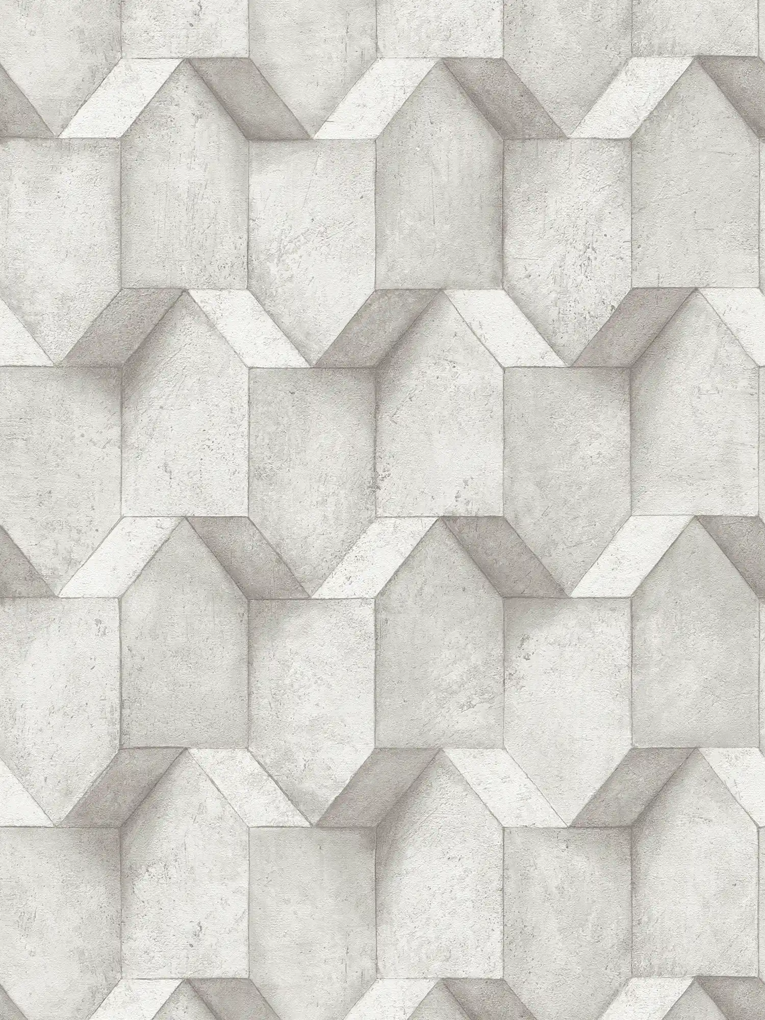3D wallpaper limestone with structure design - white, grey
