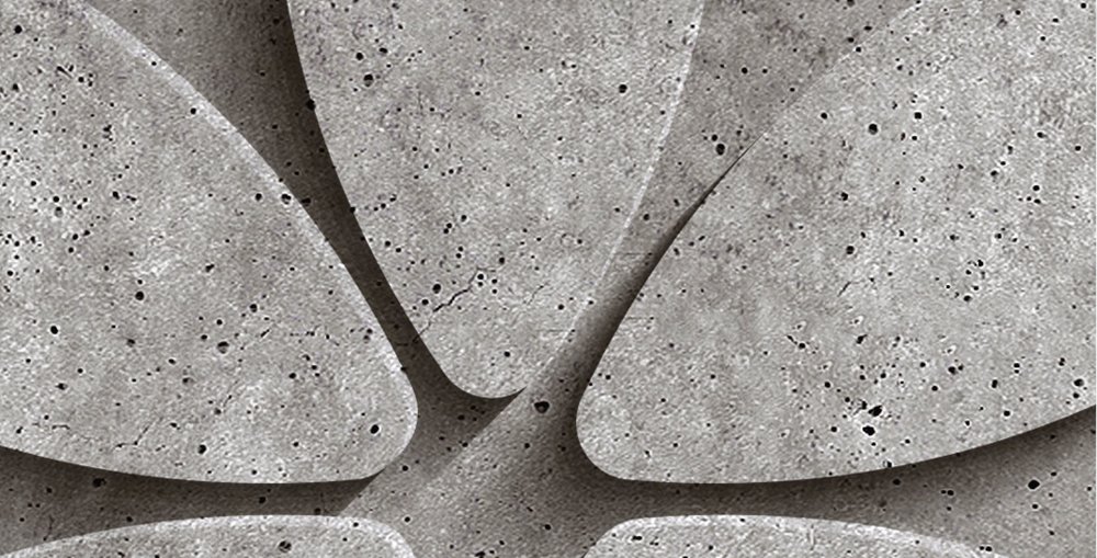             Piastrella 1 - Carta da parati in poligoni di cemento 3D - Grigio, nero | Natura qualita consistenza in tessuto non tessuto
        
