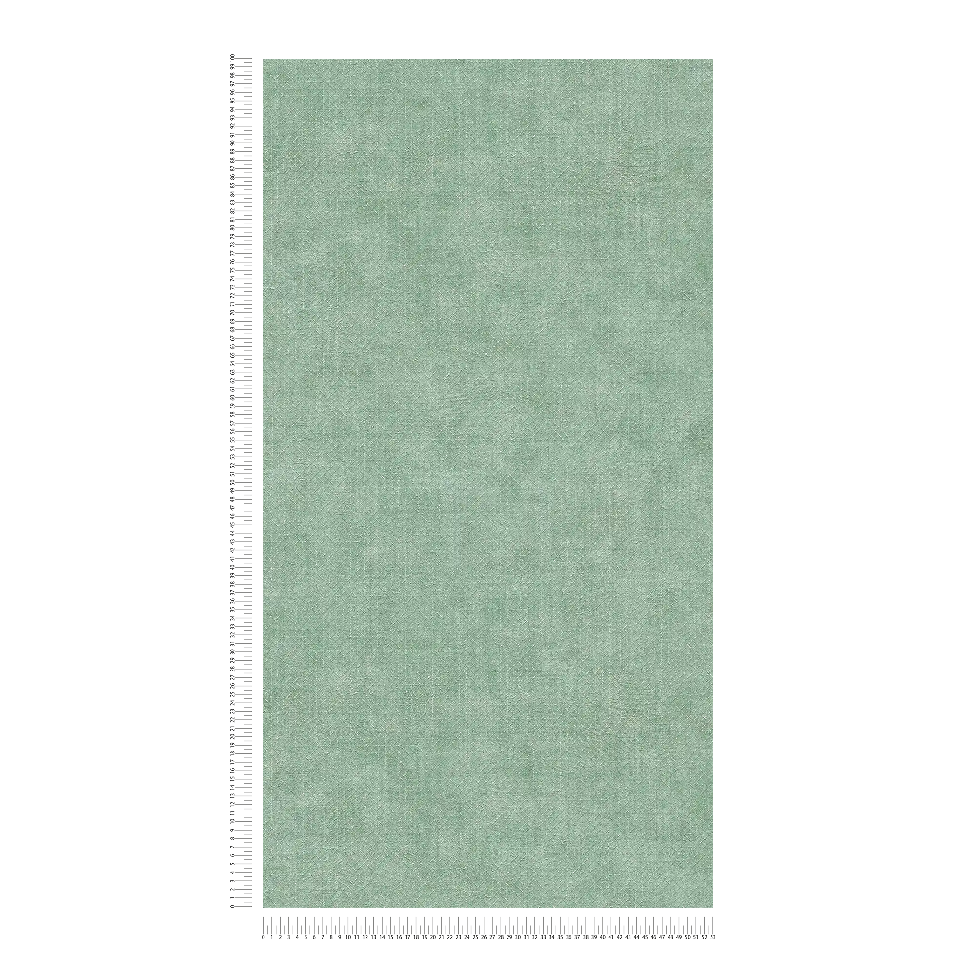             Carta da parati verde menta con motivo a trama argentata - metallizzata, verde
        