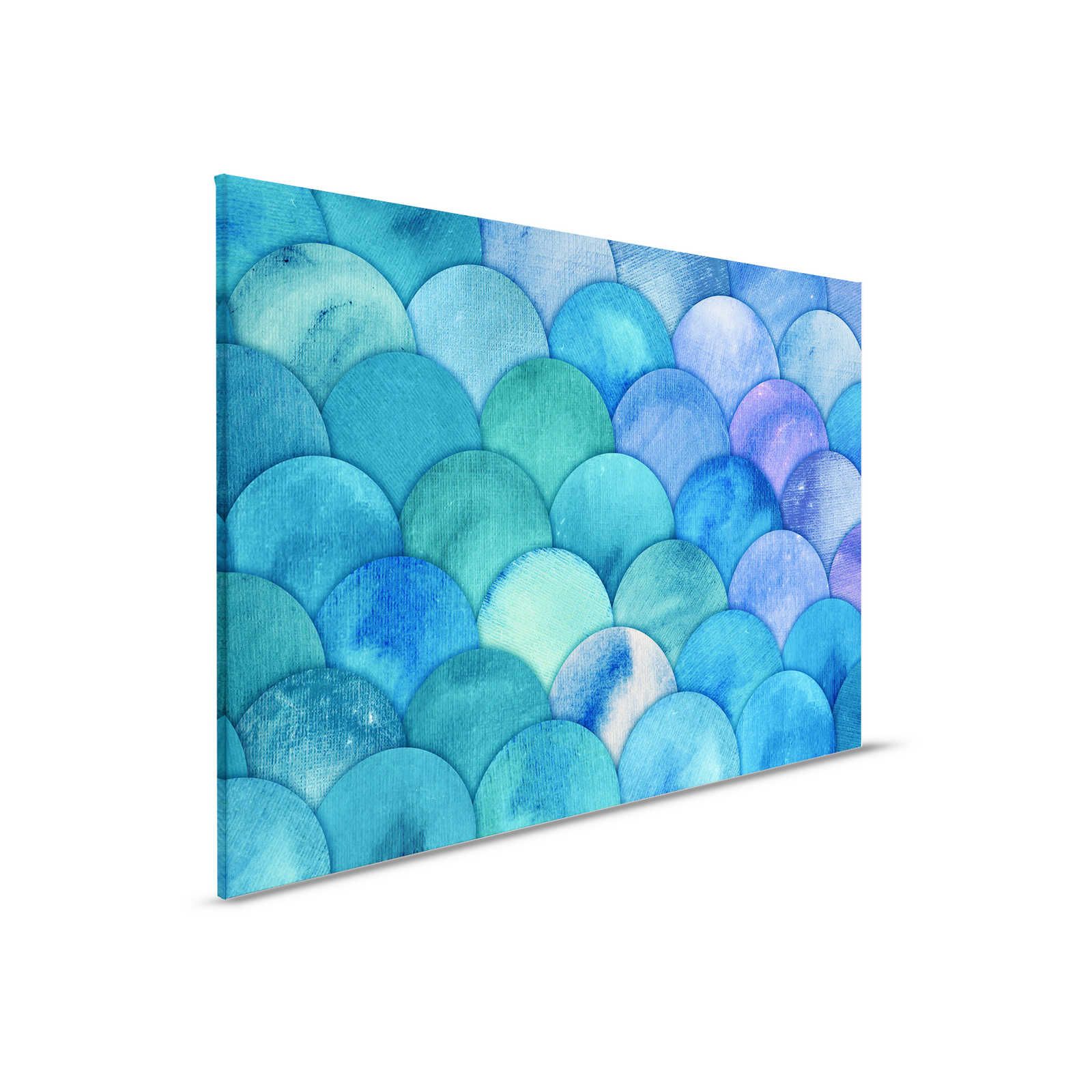         Canvas with fish scale pattern - 90 cm x 60 cm
    