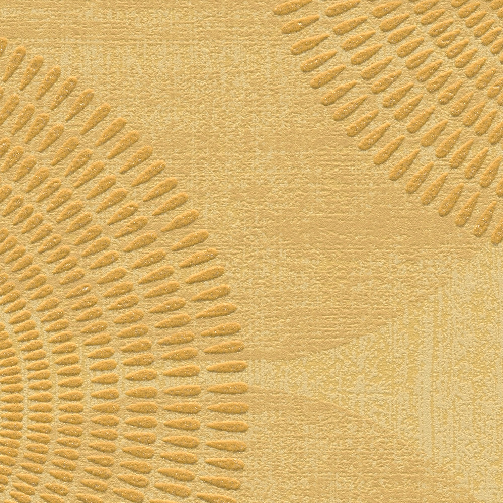             Behang in Scandinavische stijl met modern patroon - geel
        