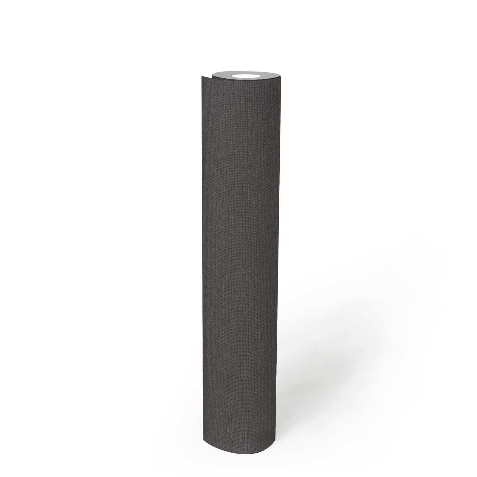             aspect lin papier peint uni avec dessin structuré - gris, noir
        