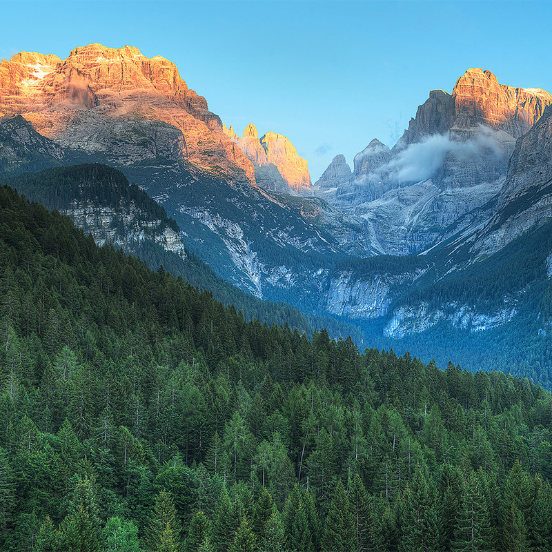 Fotomural Montañas Dolomitas en Italia - tejido no tejido nacarado liso

