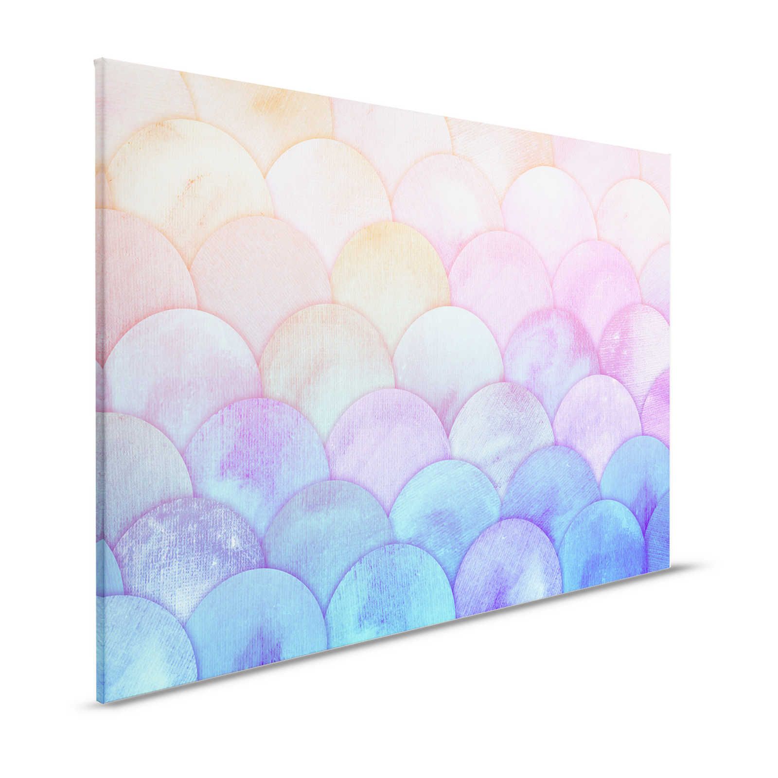 Canvas with fish scale pattern - 120 cm x 80 cm
