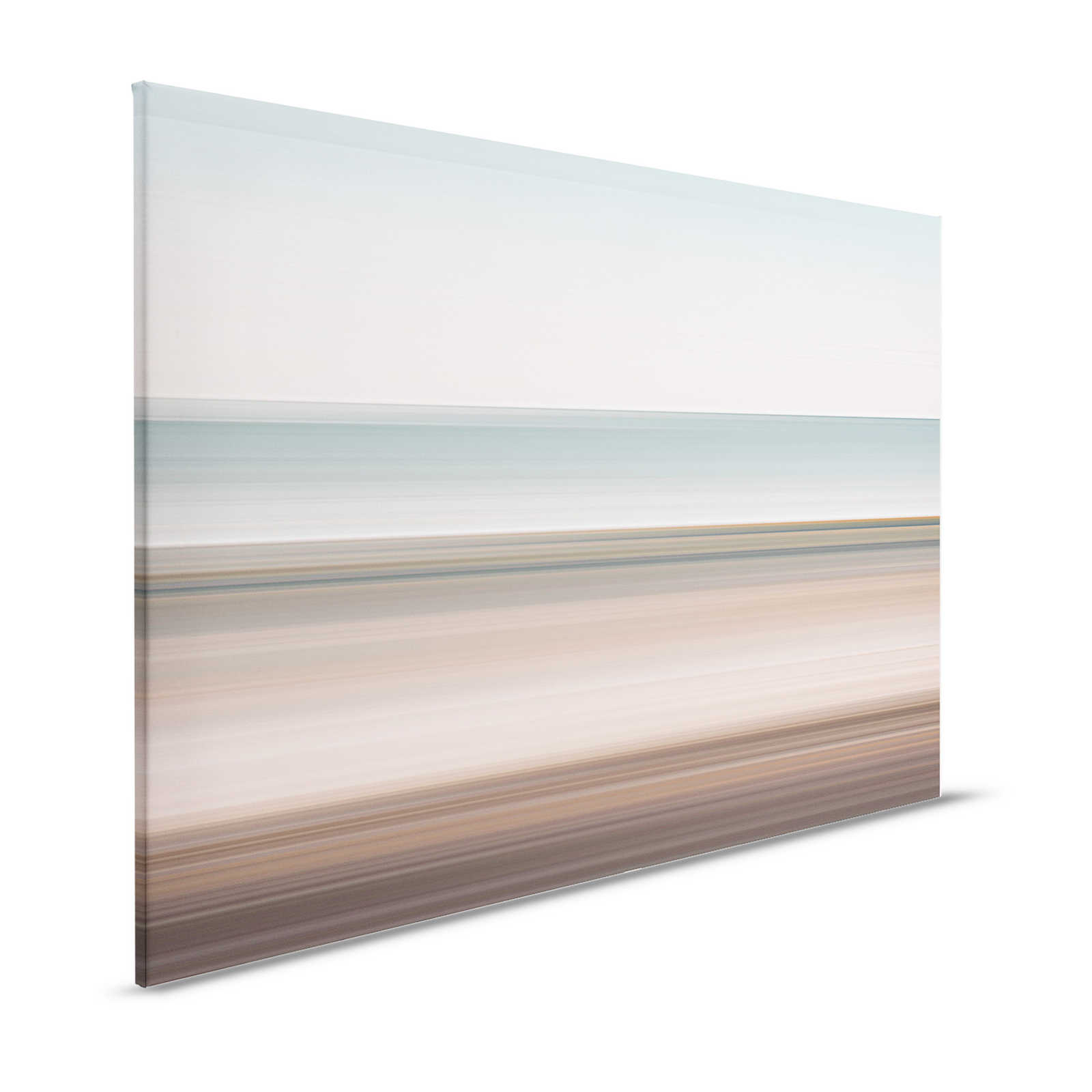 Horizon 2 - Lienzo paisaje abstracto con diseño de líneas - 1,20 m x 0,80 m
