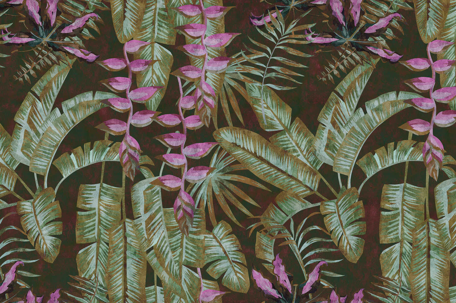            Tropicana 1 - Jungle Canvas Painting with Banana Leaves & Ferns - 1.20 m x 0.80 m
        