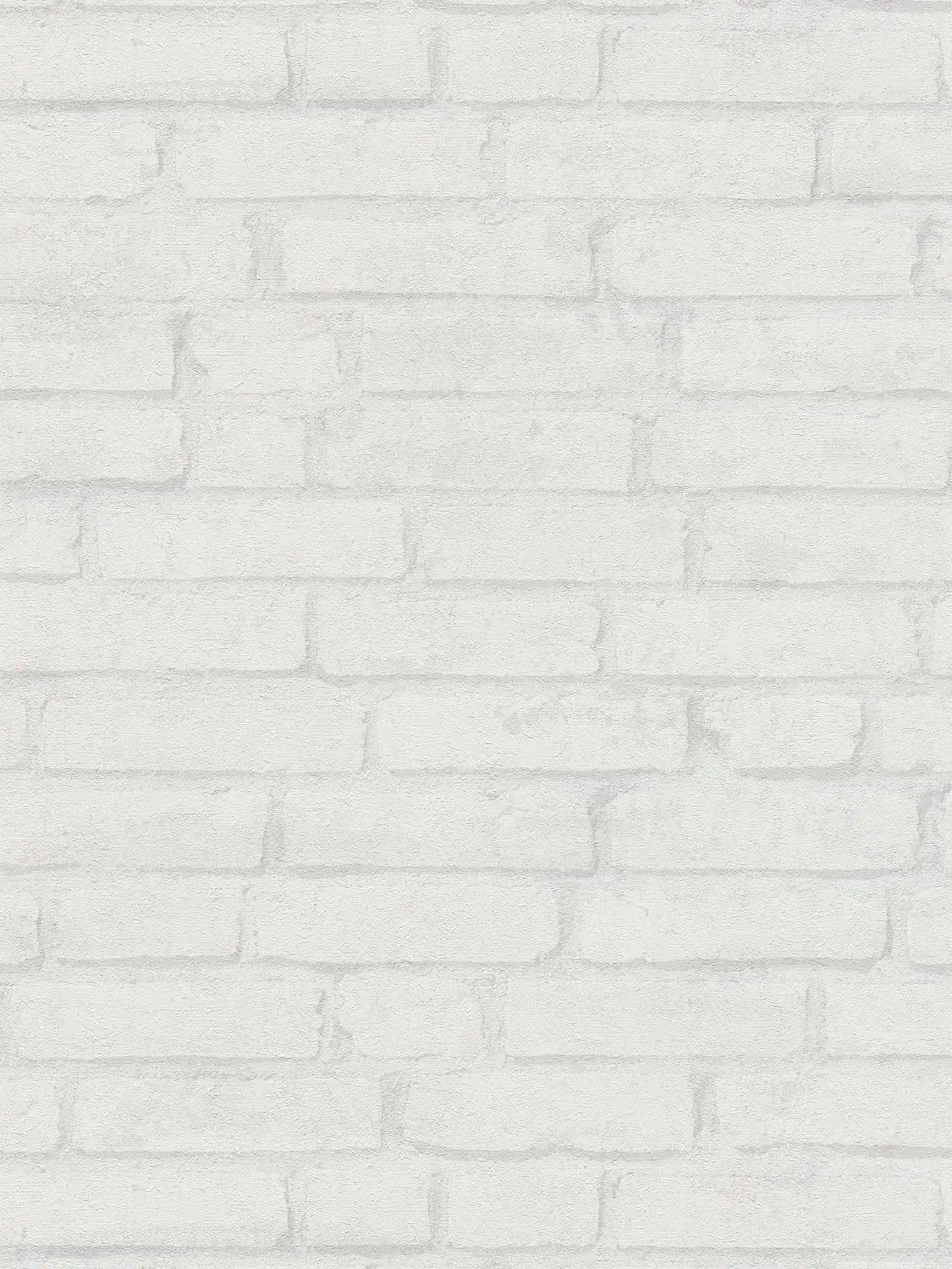 Carta da parati in pietra chiara con motivo a mattoni nel design industriale - bianco, grigio
