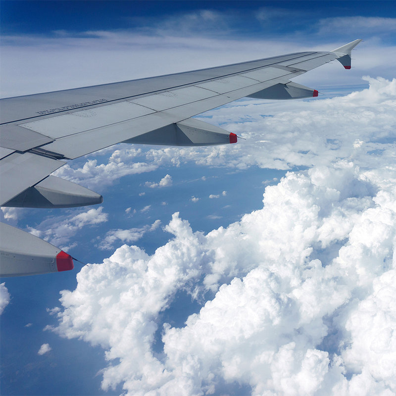Photo wallpaper Airplane above the clouds - Matt smooth fleece
