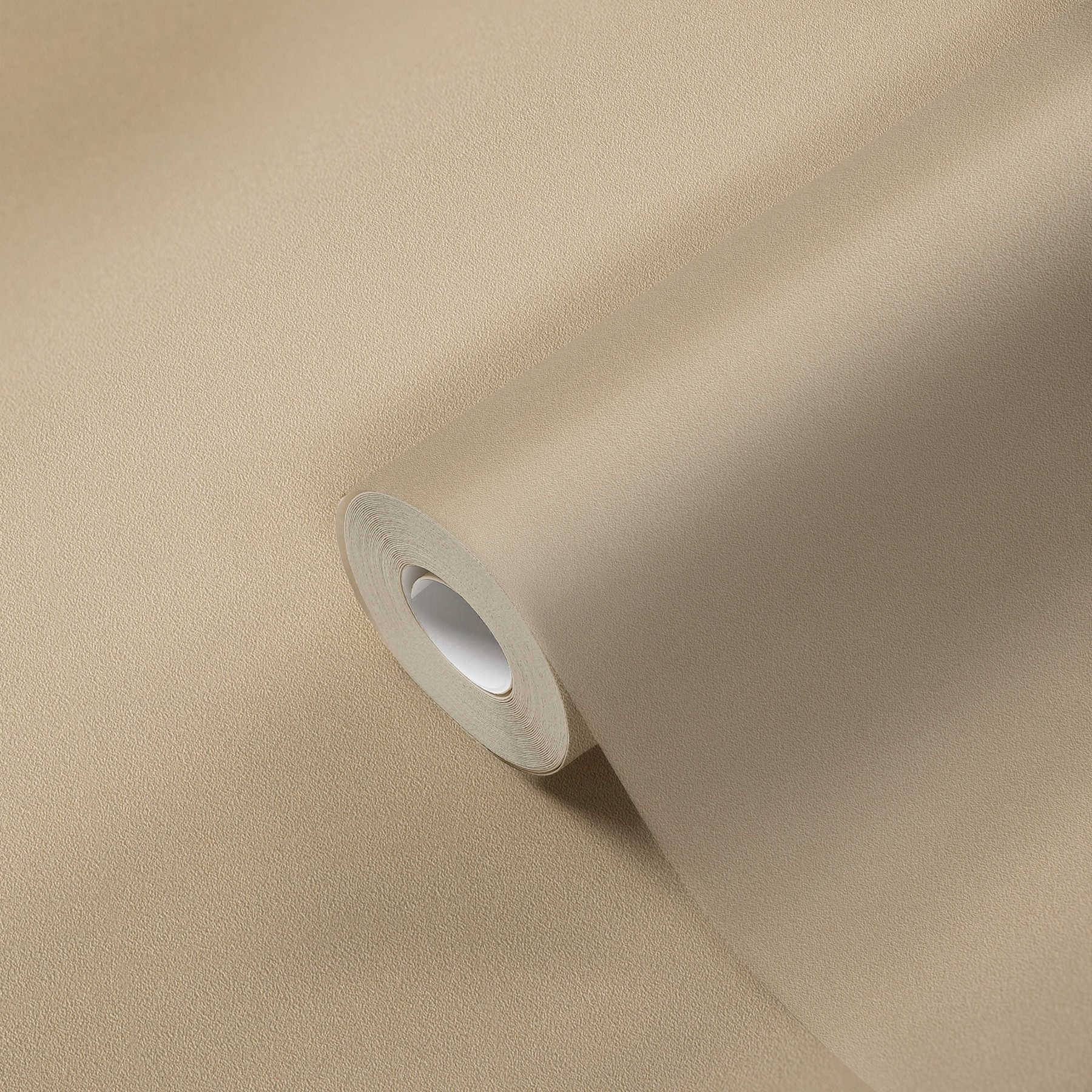             Papier peint uni beige avec motif structuré en aplat
        