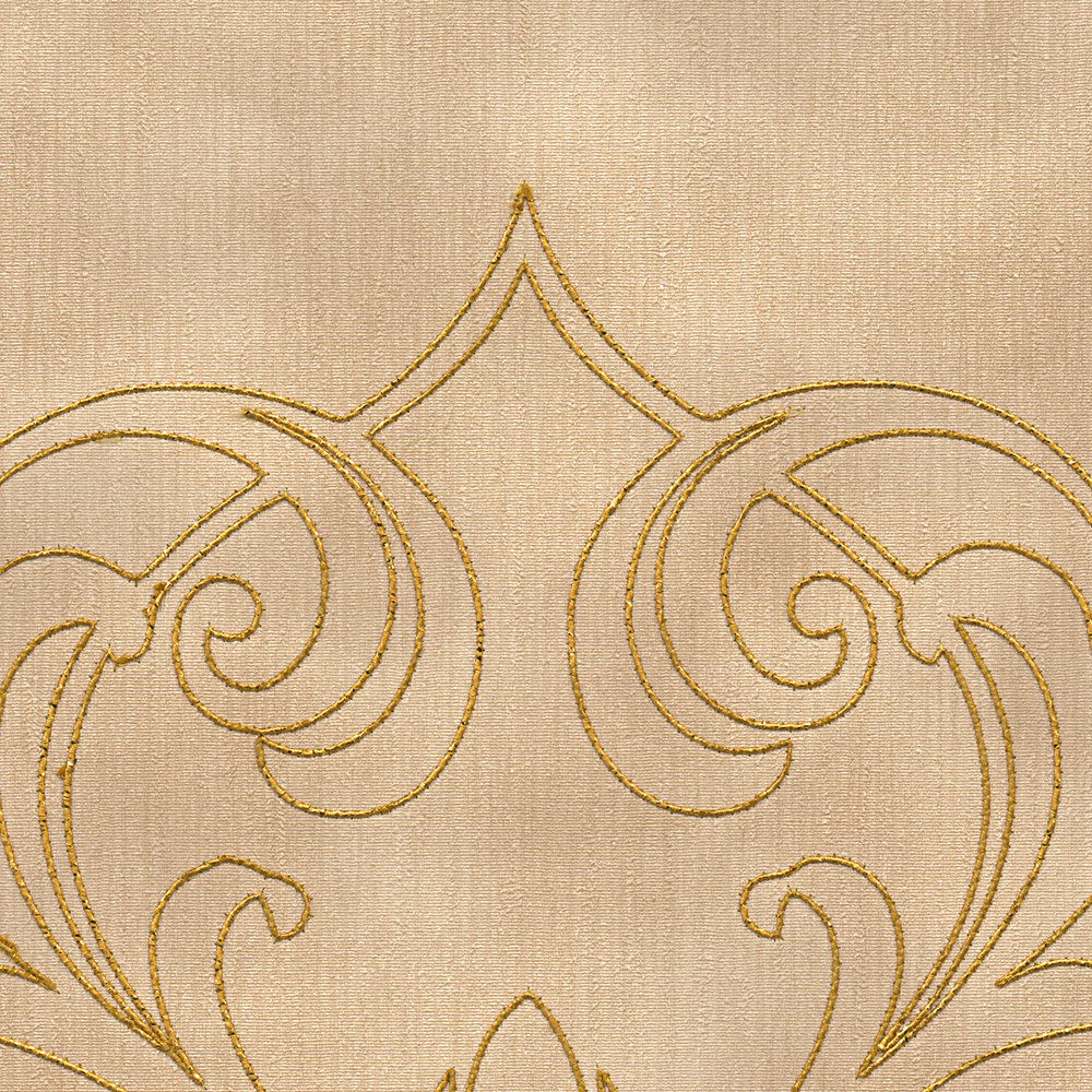             Ornament Premium panelen in klassieke barokstijl - Bruin, Goud
        