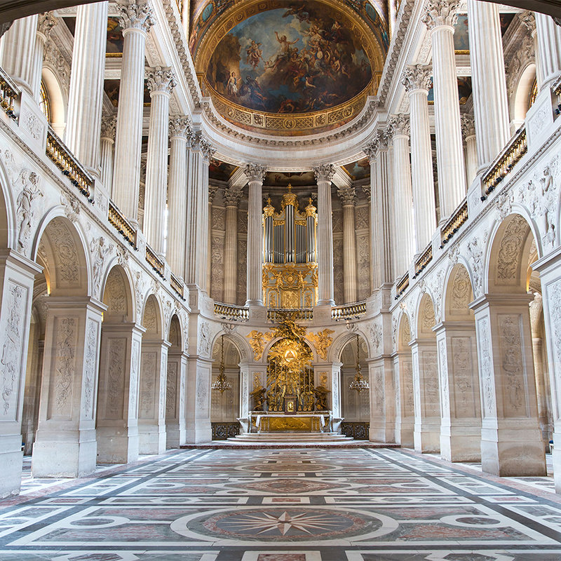 Carta da parati barocca Palazzo Versailles Hall - Vello liscio opaco

