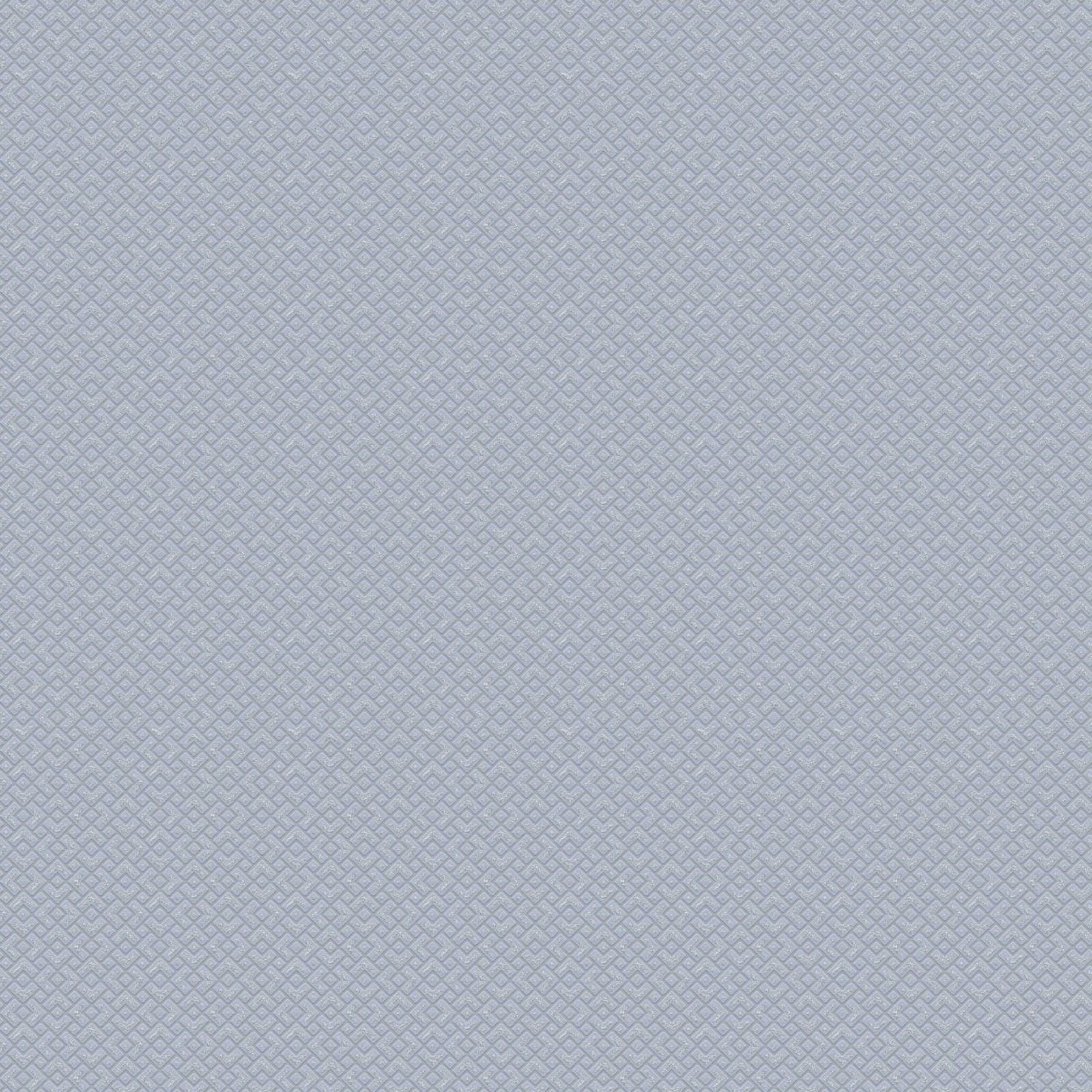 Wallpaper tone-on-tone pattern & silver accent - blue
