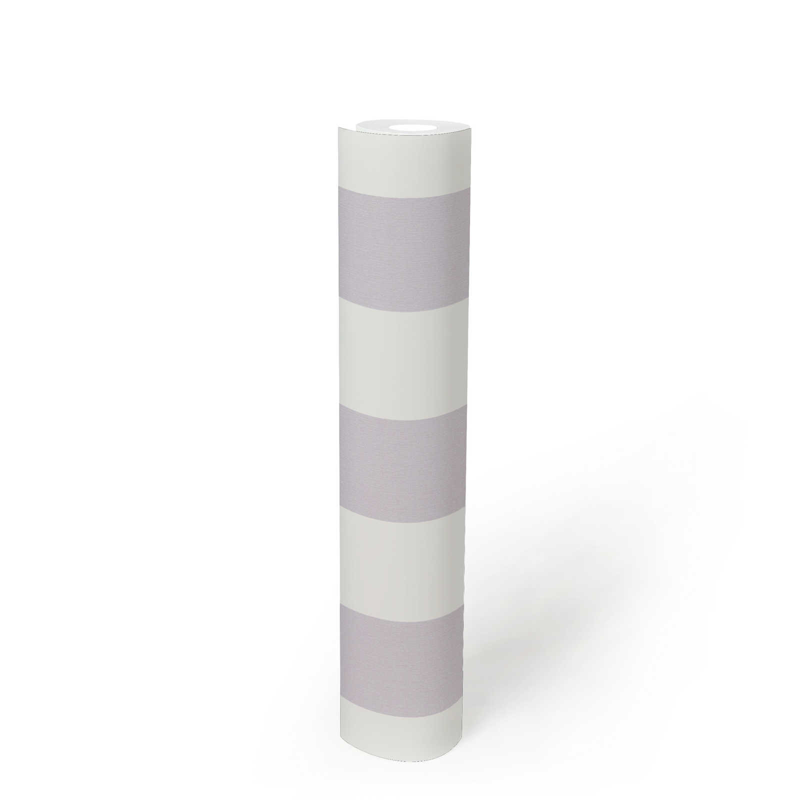             Nursery wallpaper vertical stripes - grey, white
        