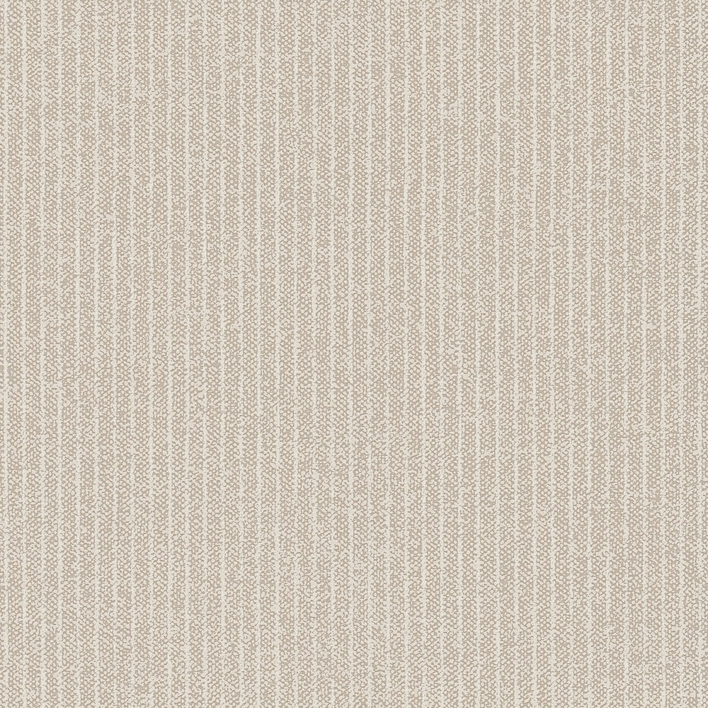             papel pintado de rayas estrechas, aspecto de lino - beige, marrón
        