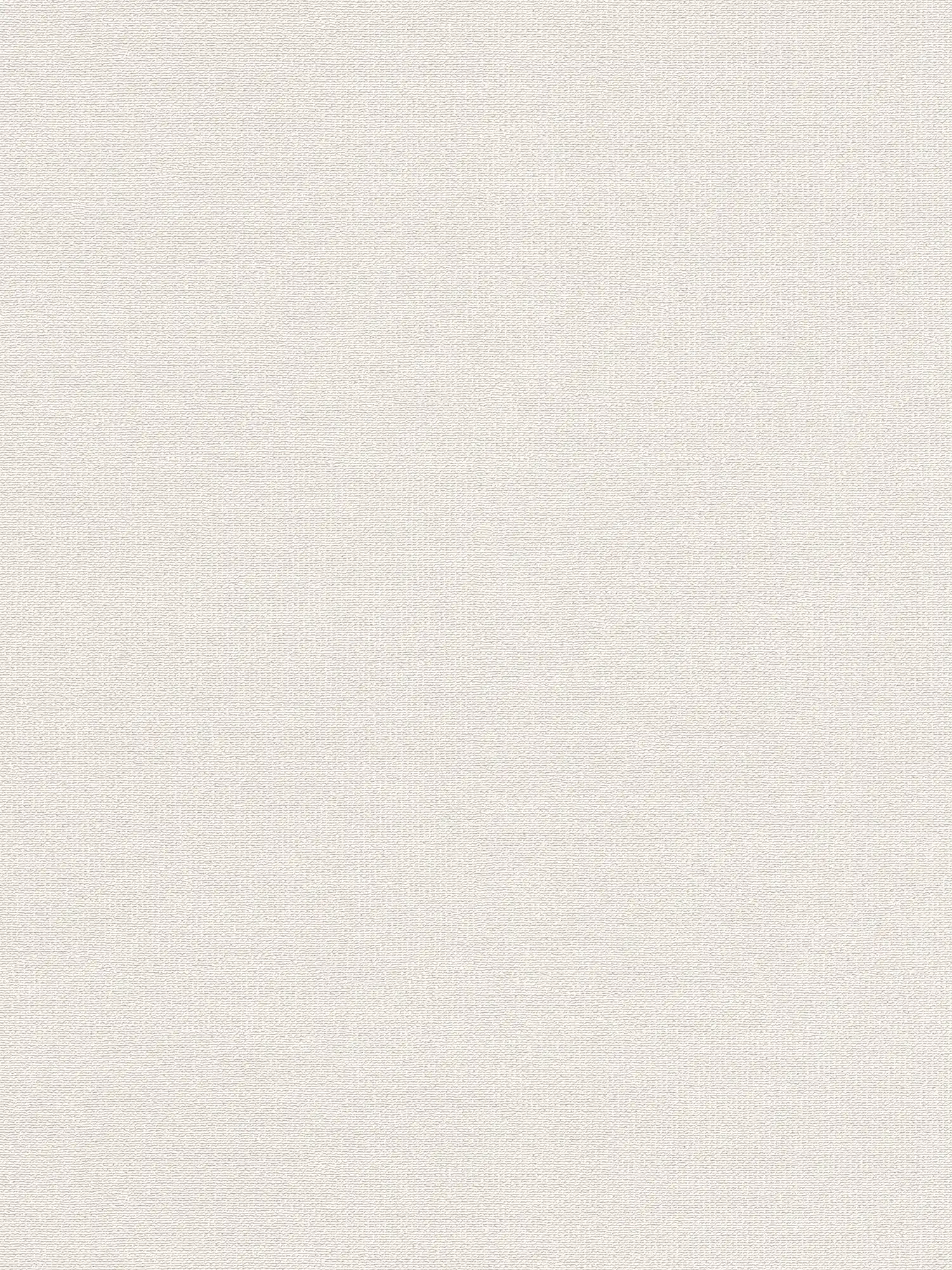 Matt non-woven wallpaper with linen look structure - white, cream
