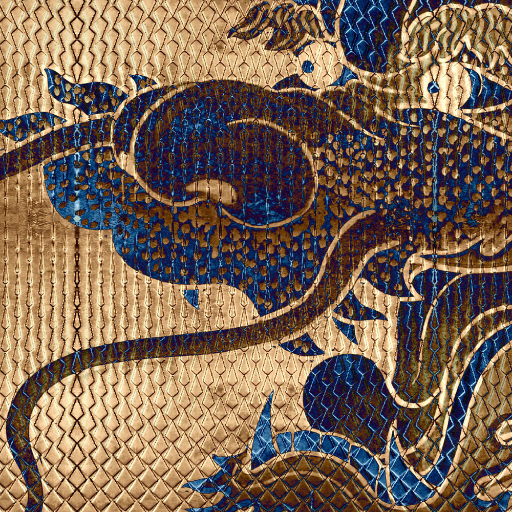             Shenzen 2 - Fotomurali Drago d'oro in stile asiatico
        