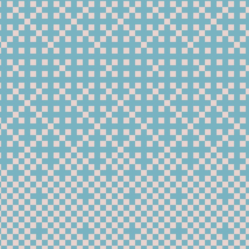             Photo wallpaper »pixi blue« - Cross stitch pattern with pixel style - Blue | Light textured non-woven
        