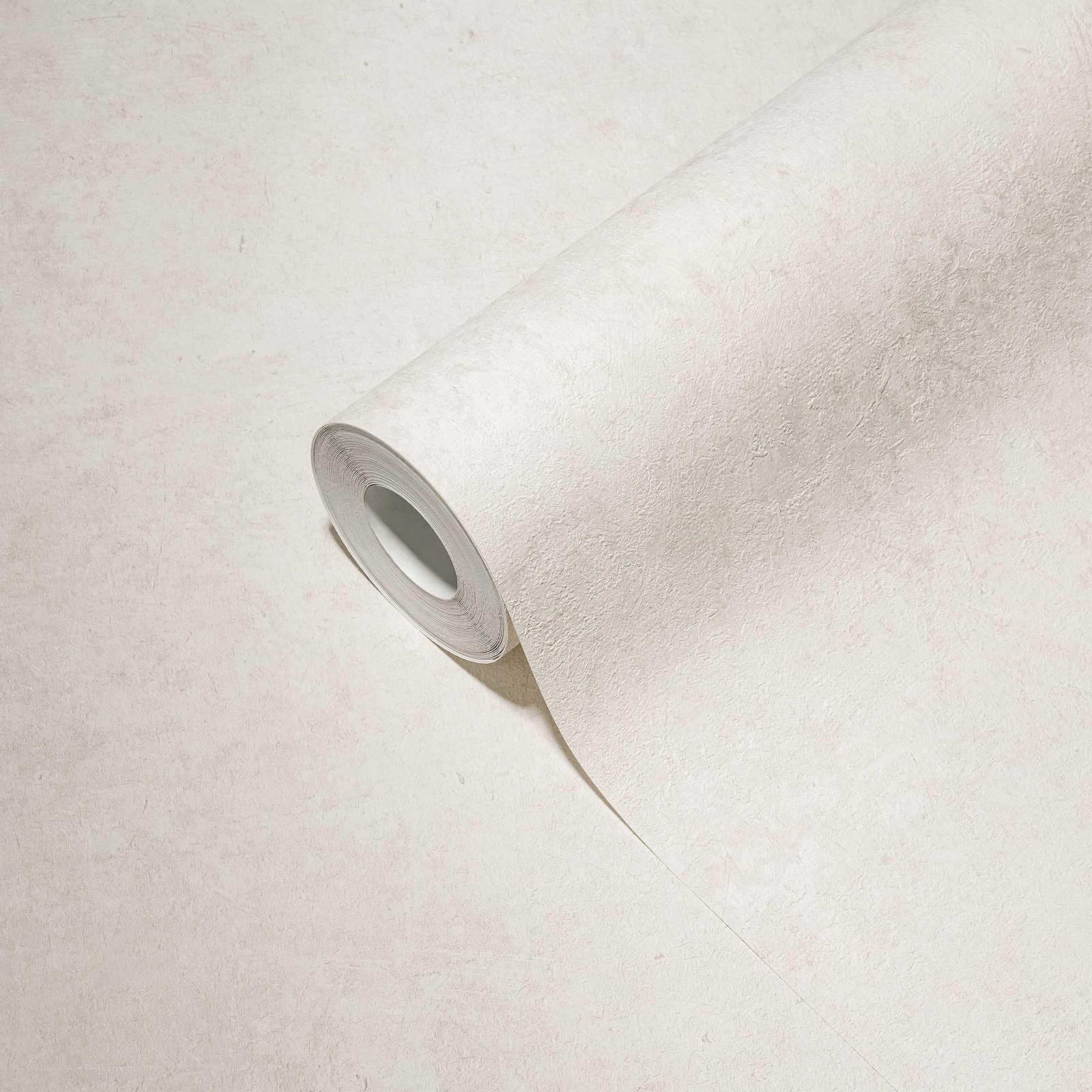             Non-woven wallpaper plain with textured pattern - white, light grey
        