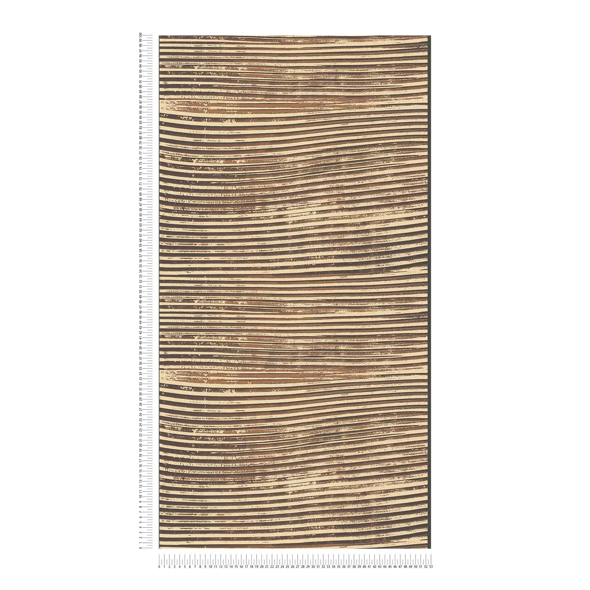             papier peint en papier intissé avec motif moderne à spatule - marron, beige
        