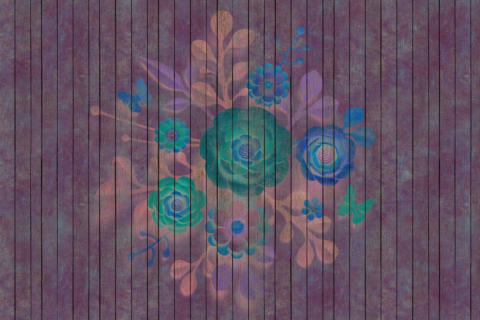             Spray bouquet 1 - toile avec fleurs sur panneau - panneaux de bois large - 0,90 m x 0,60 m
        