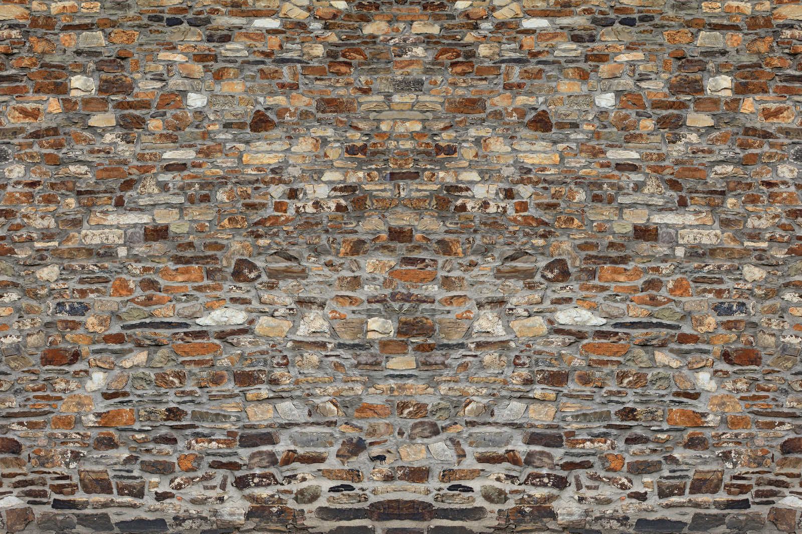             Canvas schilderij 3D Muur oude bakstenen & rustieke steen look - 0.90 m x 0.60 m
        