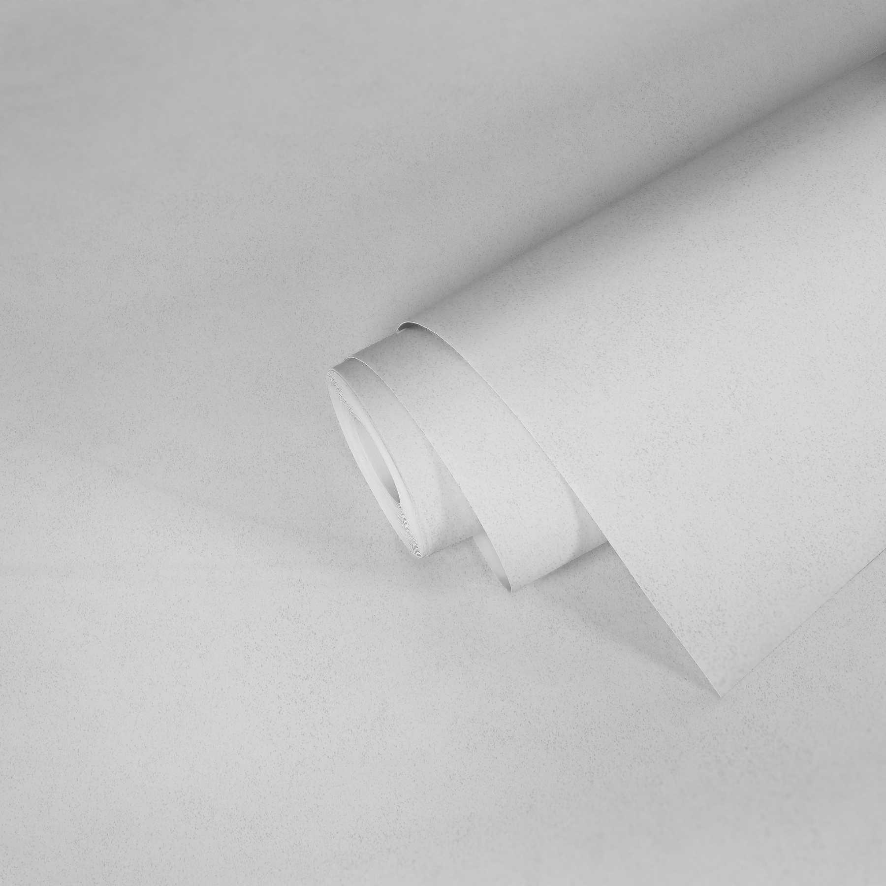             Papier peint uni avec structure de surface finement chiné - blanc
        