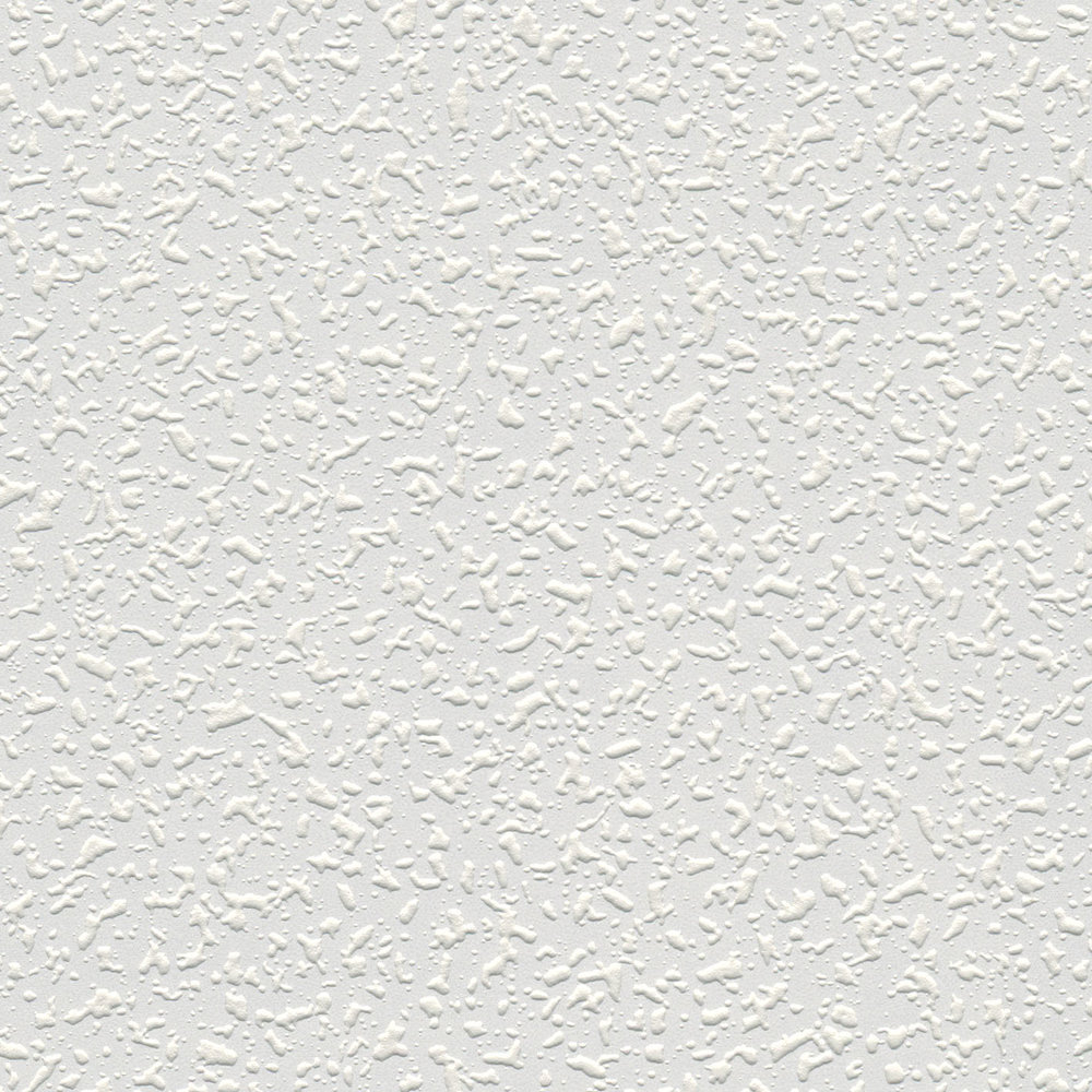             Wallpaper with fine woodchip look - paintable, white
        