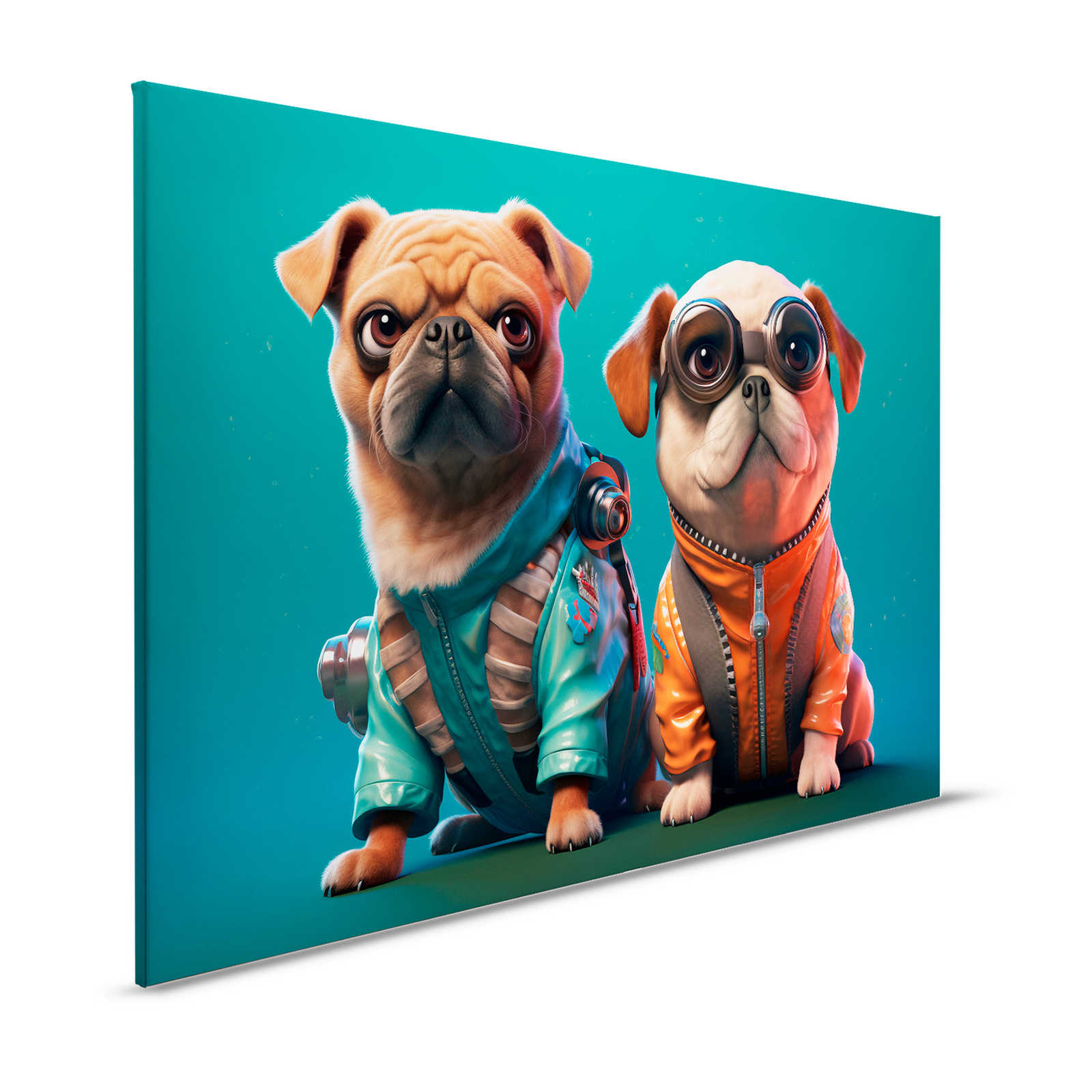 KI Canvas painting »Cute Dogs« - 120 cm x 80 cm
