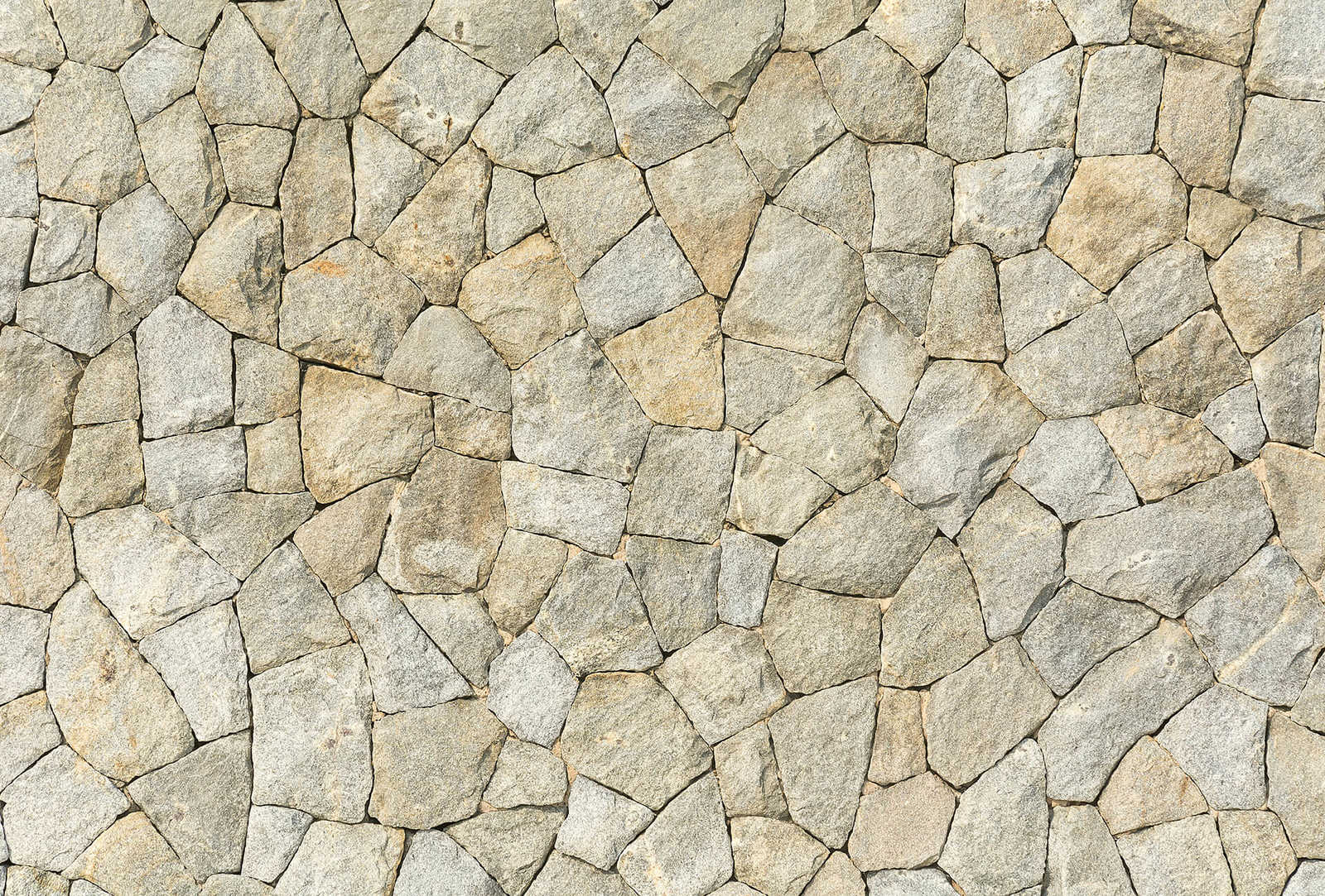         Photo wallpaper 3D natural stone look wall - grey
    