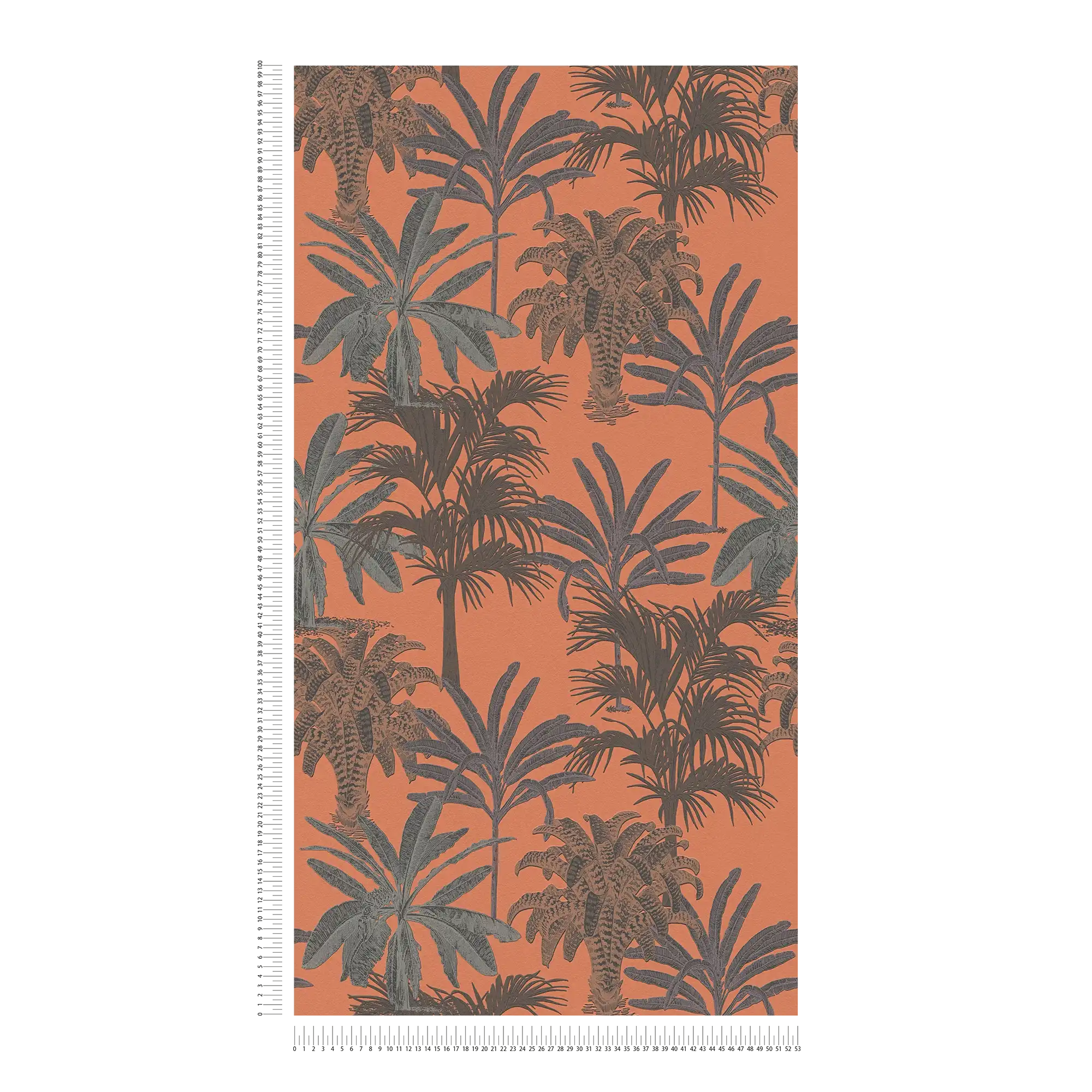             MICHALSKY vliesbehang palmboom patroon koloniale stijl - oranje, bruin
        