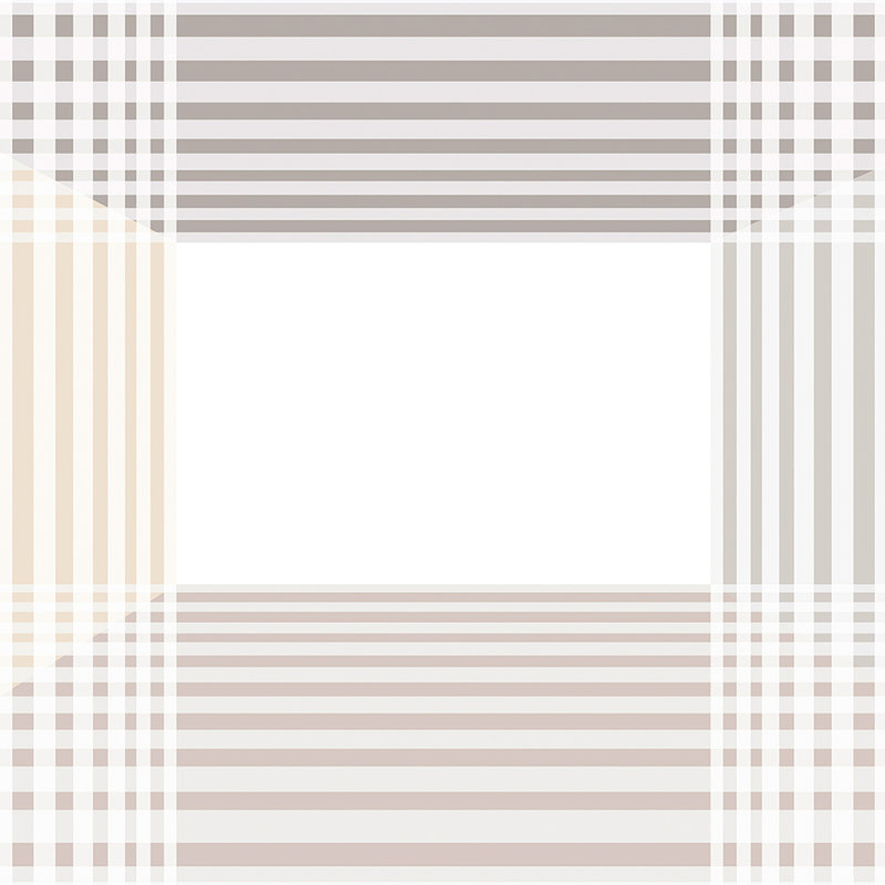         Minimalist stripe mural - white, grey, beige
    