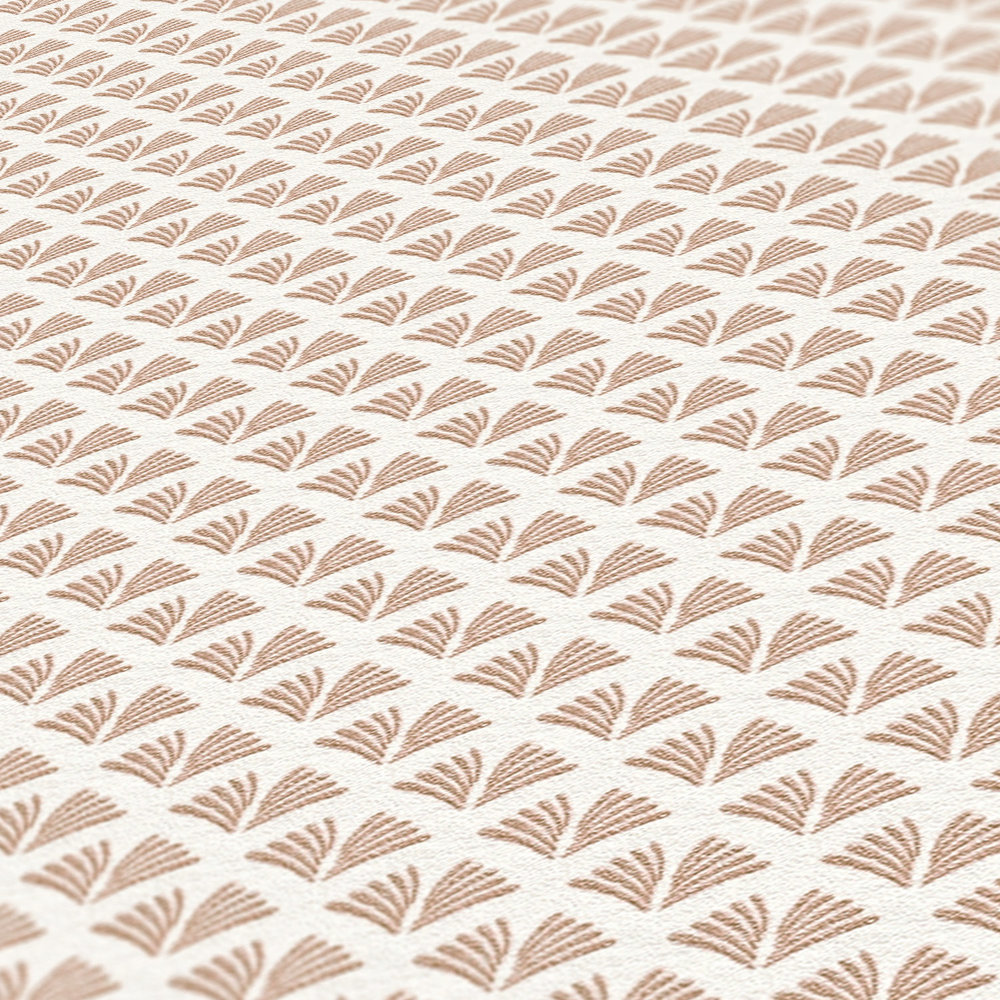             Non-woven wallpaper white with metallic gold pattern for design walls
        